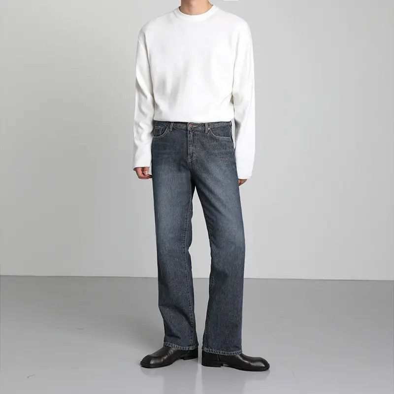 Japanese Brand Retro straight tube loose wide leg casual jeans Size US 32 / EU 48 - 2 Thumbnail
