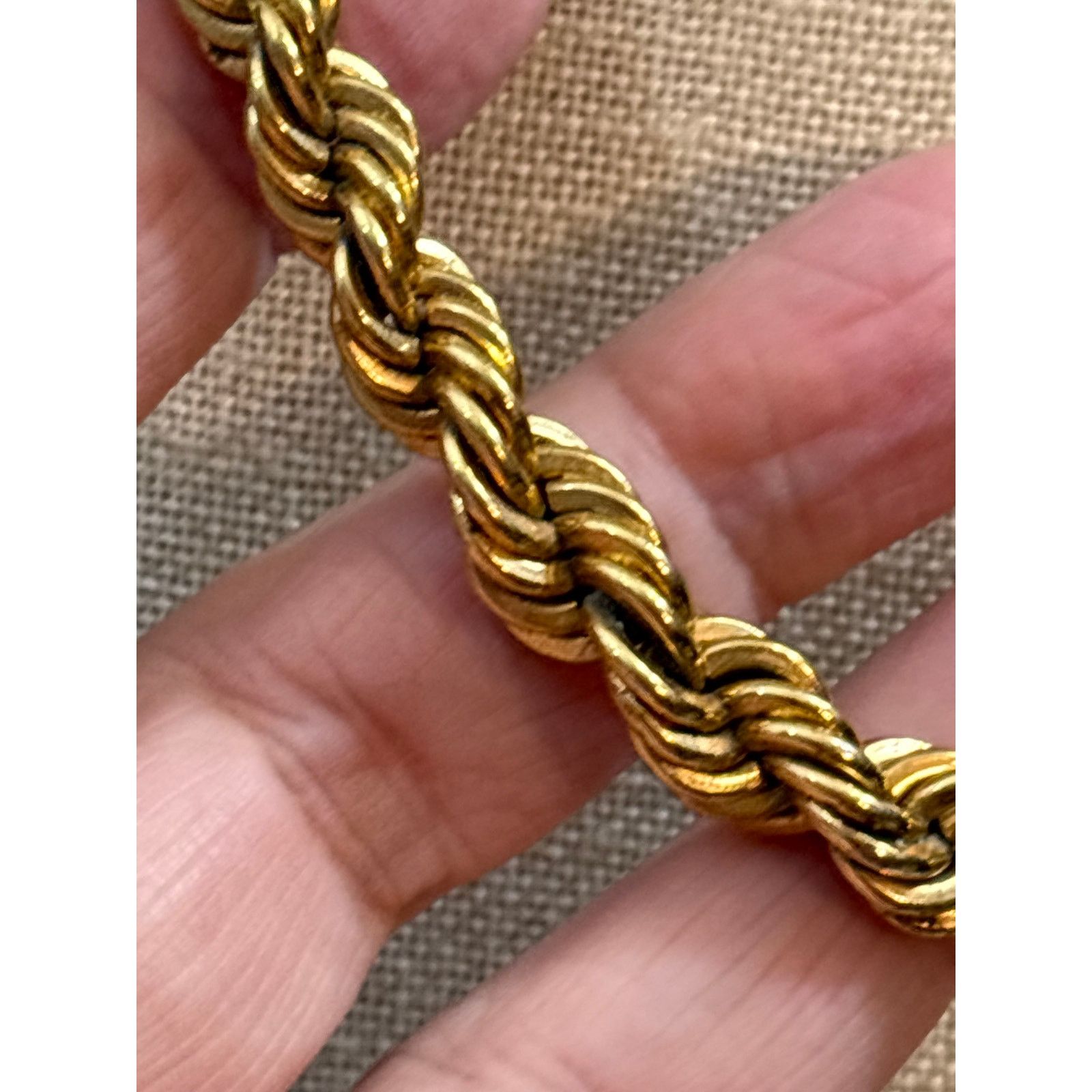 Monet Vintage Monet Gold Tone Rope Chain Necklace 17 Inch Signed Size ONE SIZE - 2 Thumbnail