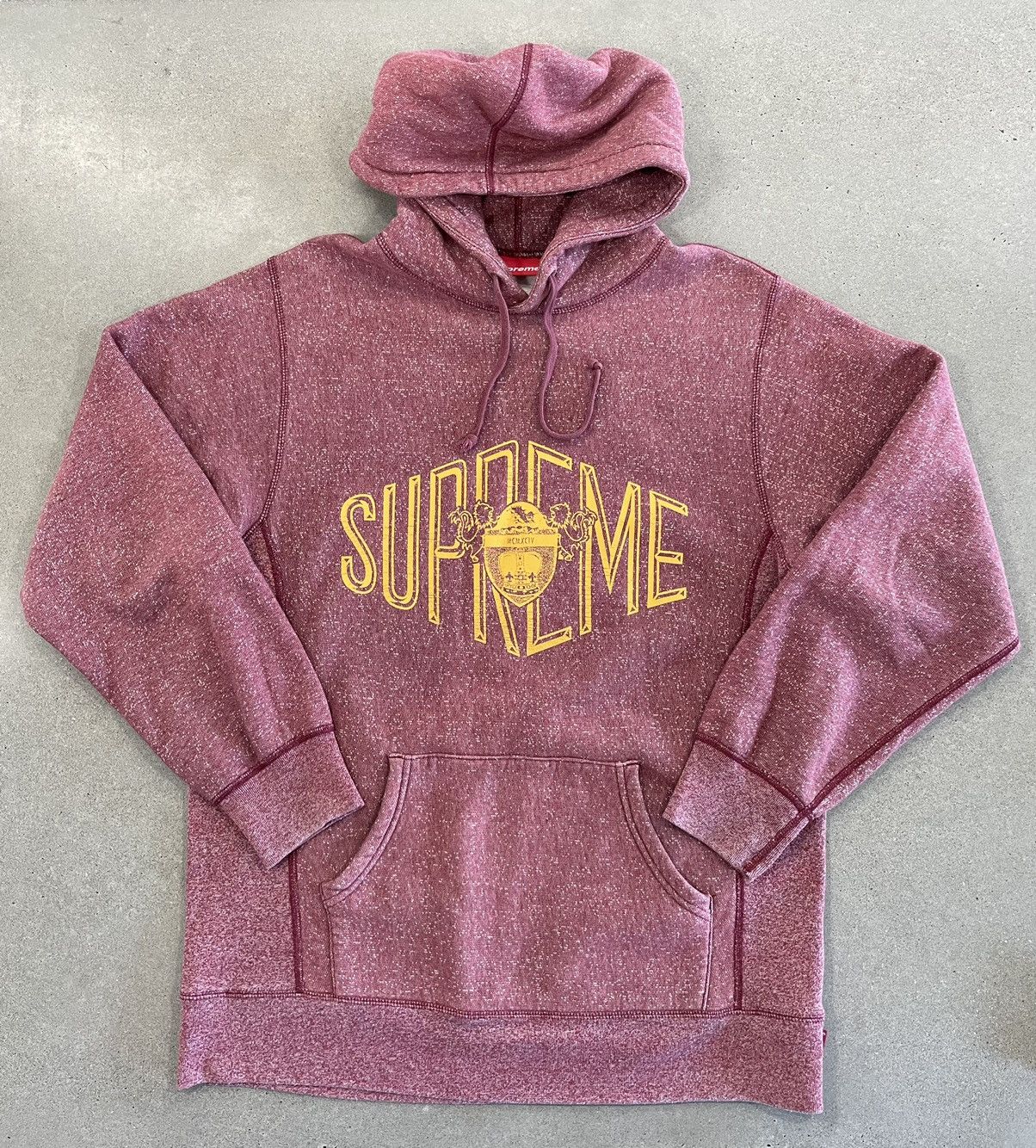 Supreme RARE: F/W 2011 Supreme Imperial Hoodie "Red Heather" Size US XL / EU 56 / 4 - 2 Preview
