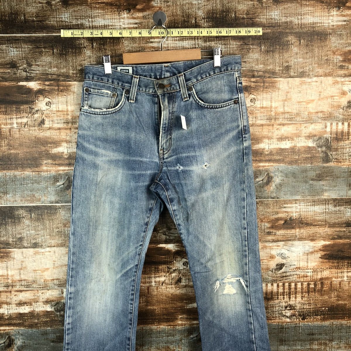 Edwin Edwin japan vintage ripped distressed Denim Pants #A1414 Size US 32 / EU 48 - 2 Thumbnail