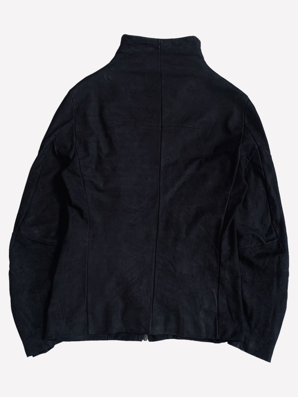 Gene Par Yukio Mishiba 2000s Yukio Mishiba - Asymetrical Suede Leather Jacket Size US M / EU 48-50 / 2 - 19 Thumbnail