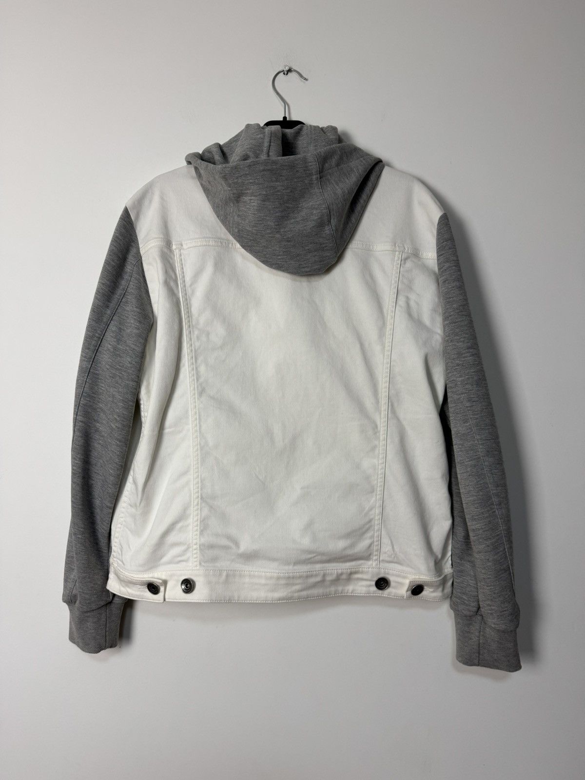 Eleventy Eleventy Denim Hoodie Jacket White/Gray Luxury Designer Size US M / EU 48-50 / 2 - 8 Thumbnail