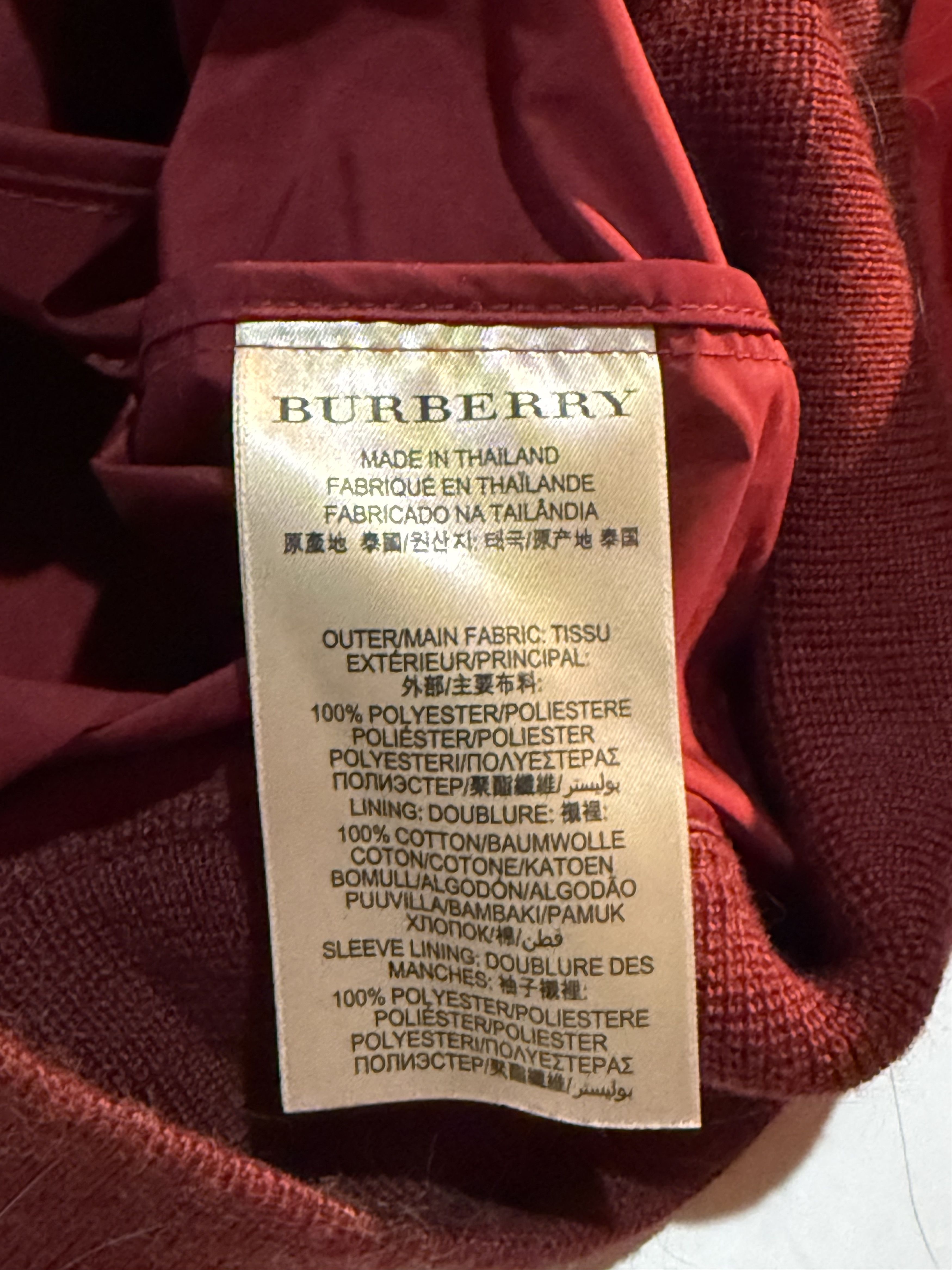 Burberry Burberry Two Tone Red Bordeaux Bomber Jacket Size US L / EU 52-54 / 3 - 7 Thumbnail