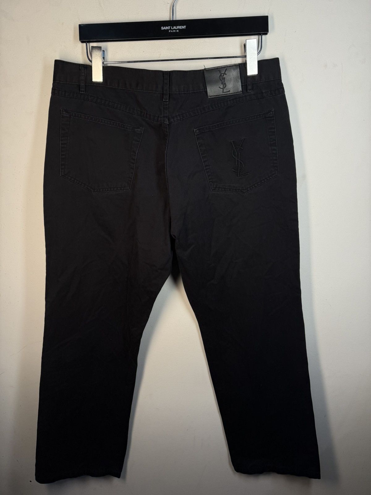 Yves Saint Laurent 36x30 YSL Jeans Black Denim Pants Casual Old Money Size US 36 / EU 52 - 16 Thumbnail