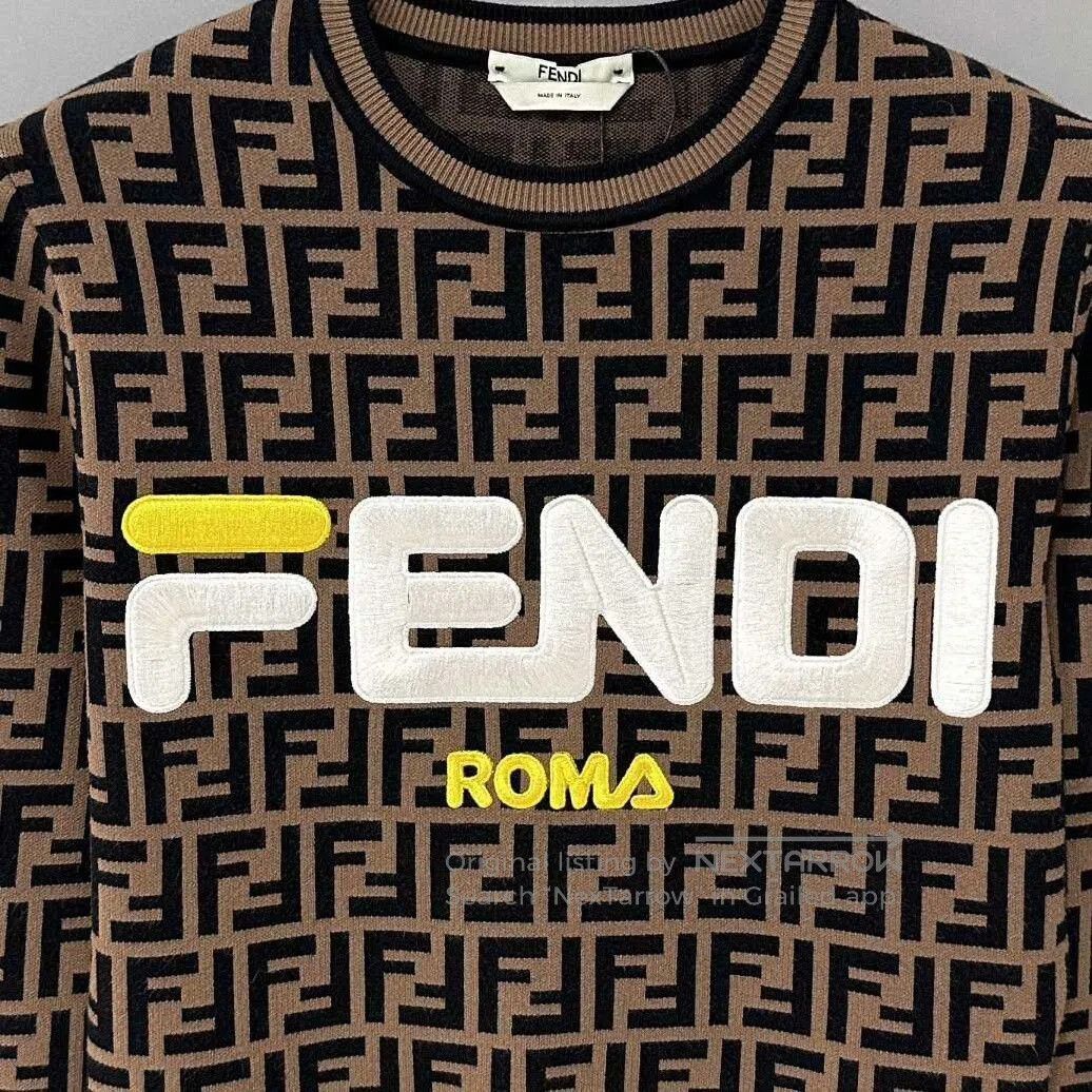 Fendi fendi monogram embroidered logo sweatshirt. Size US S / EU 44-46 / 1 - 6 Thumbnail