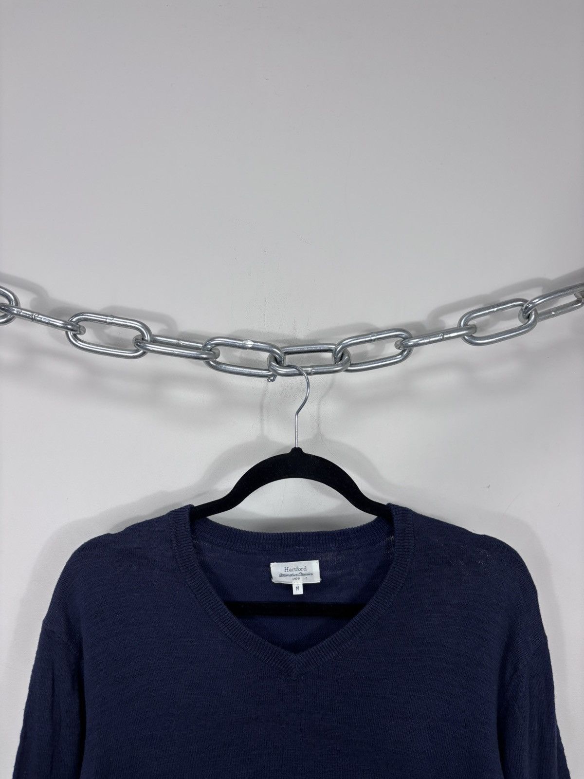 Hartford Hartford Men’s Navy Blue Cotton Knit V-Neck Sweater Size US M / EU 48-50 / 2 - 3 Thumbnail