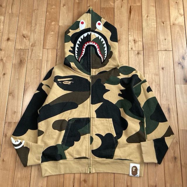 Bape BAPE Giant Shark full zip hoodie 1st camo yellow APE Size US M / EU 48-50 / 2 - 1 Thumbnail