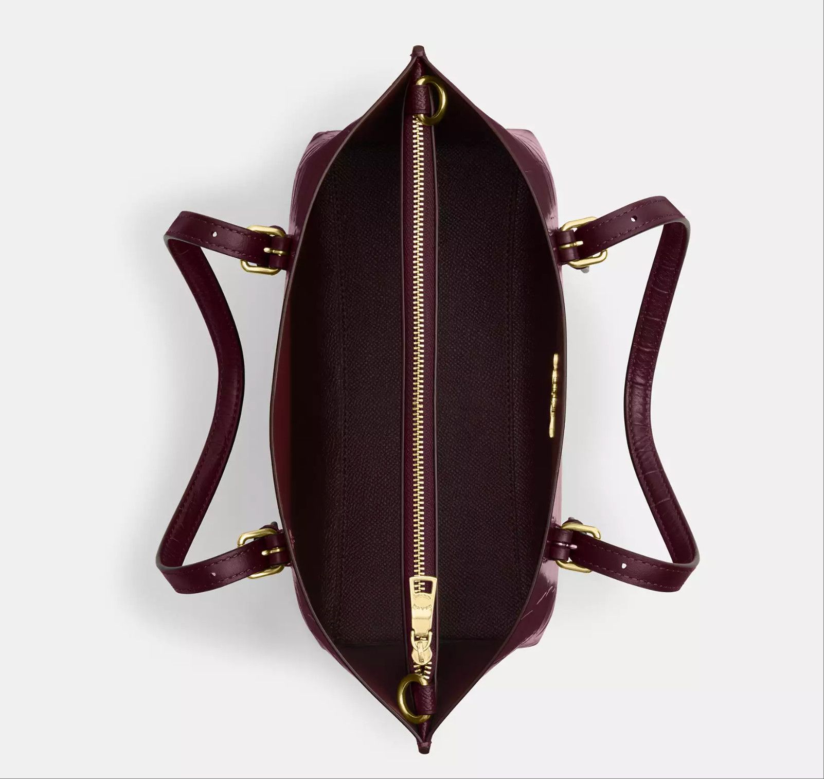 Coach NWT Coach Mollie Tote Bag 25 CW017 Dark Wine Size ONE SIZE - 13 Thumbnail