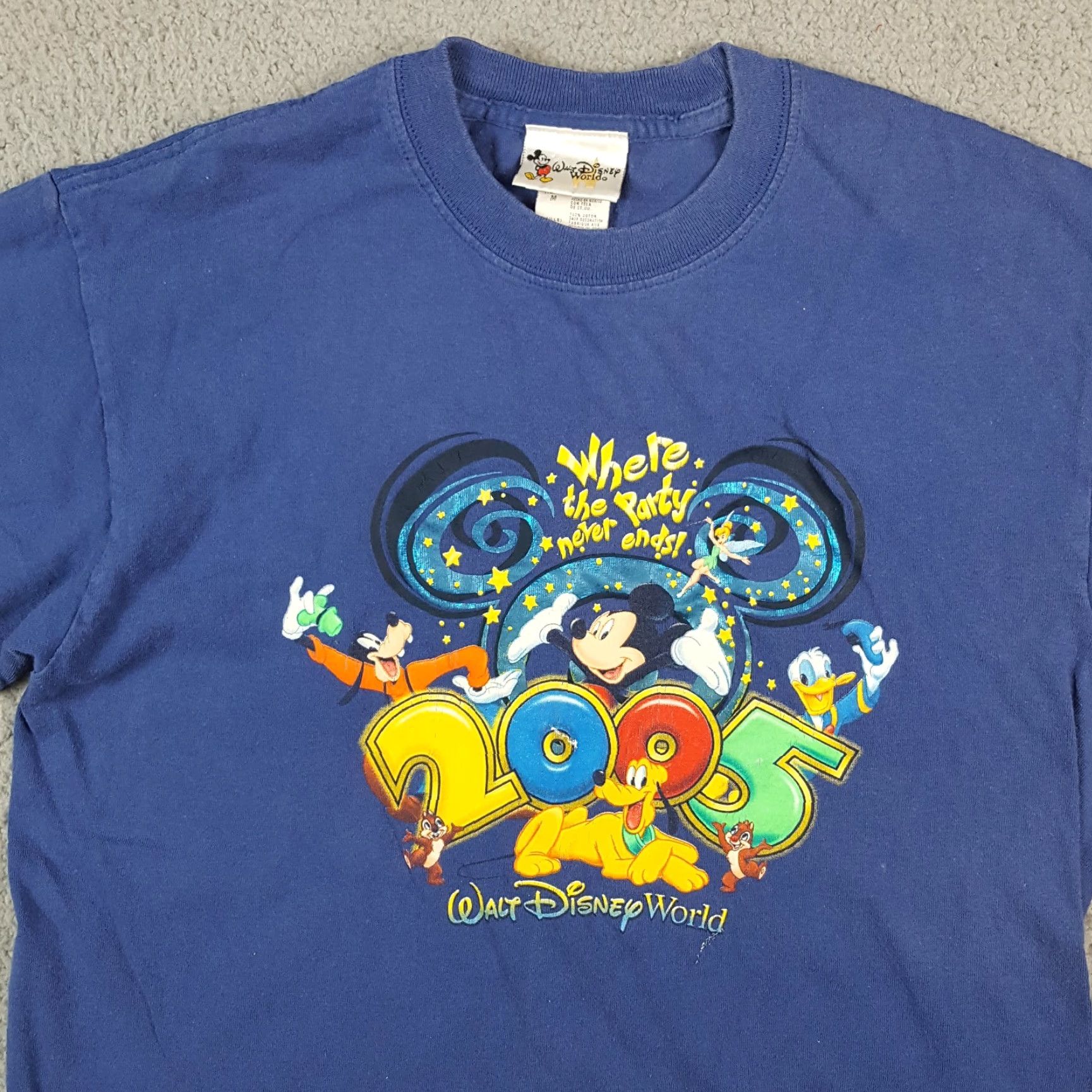 Disney VINTAGE Disney Mickey Mouse T-Shirt Men Small Cotton Blue Retro 2000s Y2K Theme Park Size US S / EU 44-46 / 1 - 2 Thumbnail