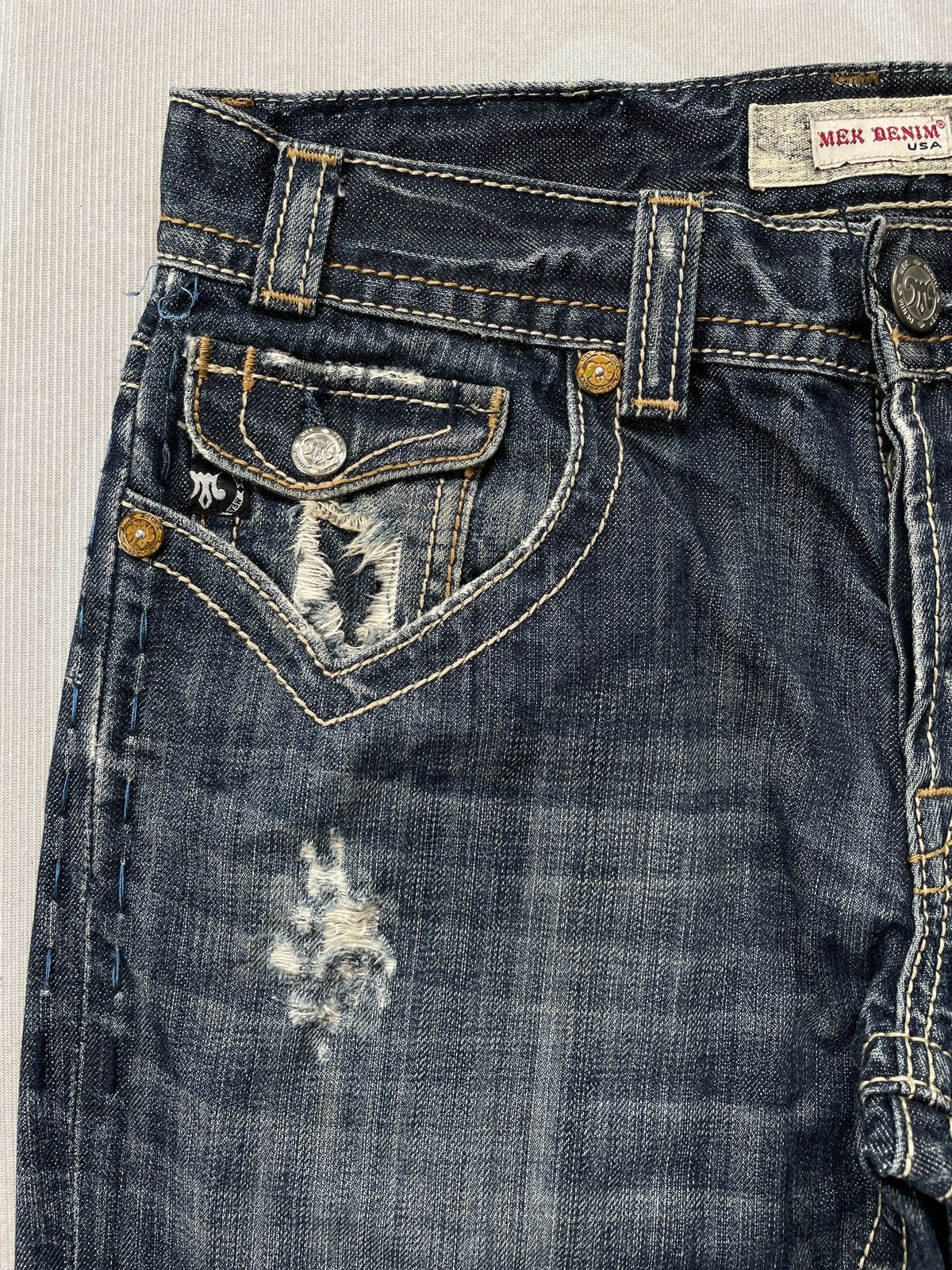 Mek Denim Mek Denim Embroided Jeans Size US 32 / EU 48 - 6 Thumbnail