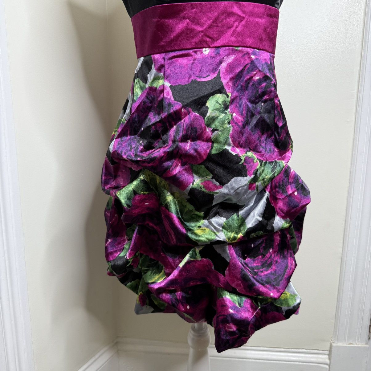 Vintage IZ Beyer Y2K Floral Bubble Dress Juniors Sz 11 Prom Party Size L / US 10 / IT 46 - 5 Thumbnail