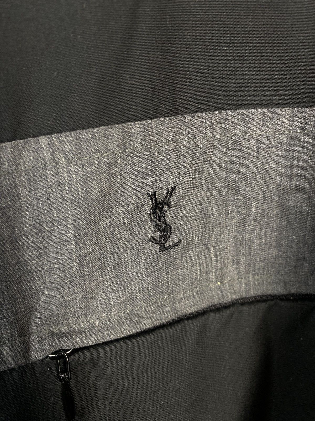 Yves Saint Laurent Warm YSL Jacket Black/Grey Autumn YSL Bomber Saint Laurent Size US XL / EU 56 / 4 - 4 Thumbnail