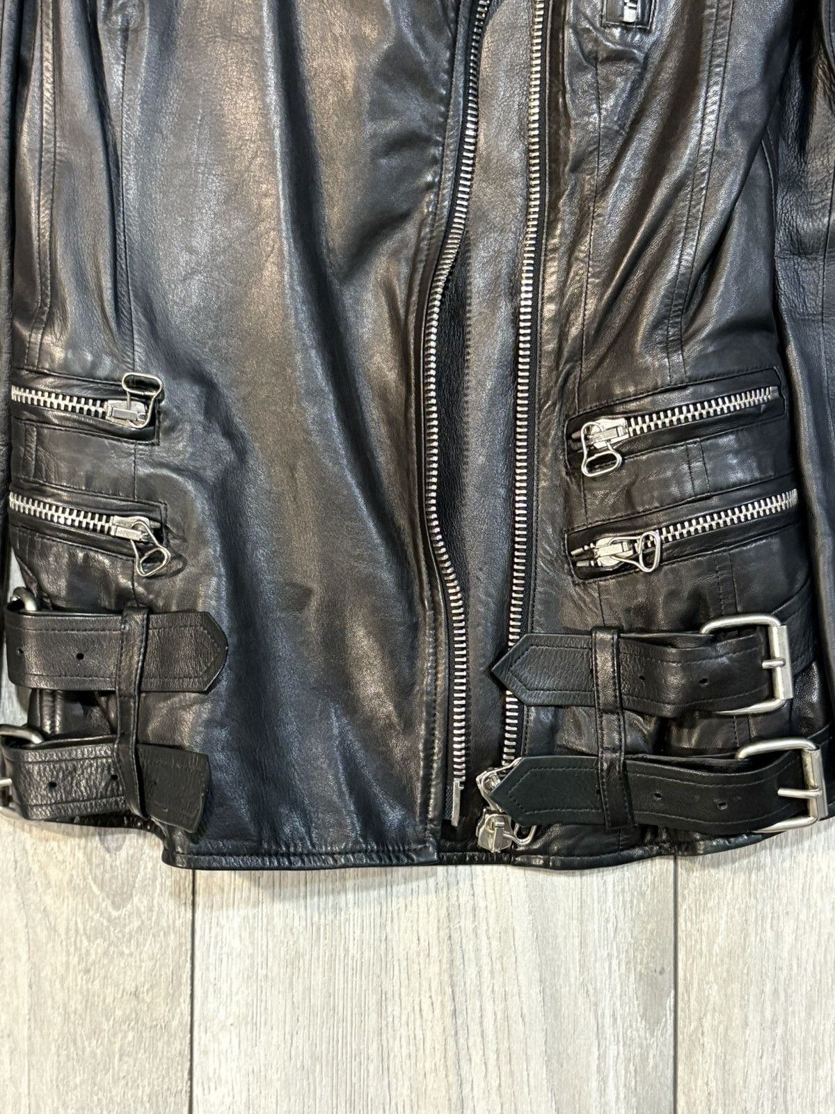 Balmain Balmain AW09 Chain Leather Rider Jacket Size US XS / EU 42 / 0 - 3 Thumbnail