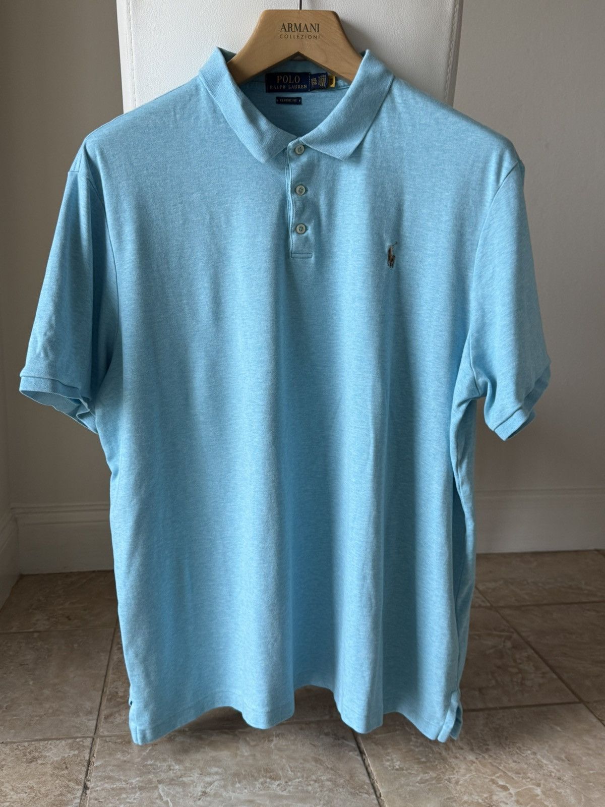 Polo by Ralph Lauren Men's Blue Polo Shirt