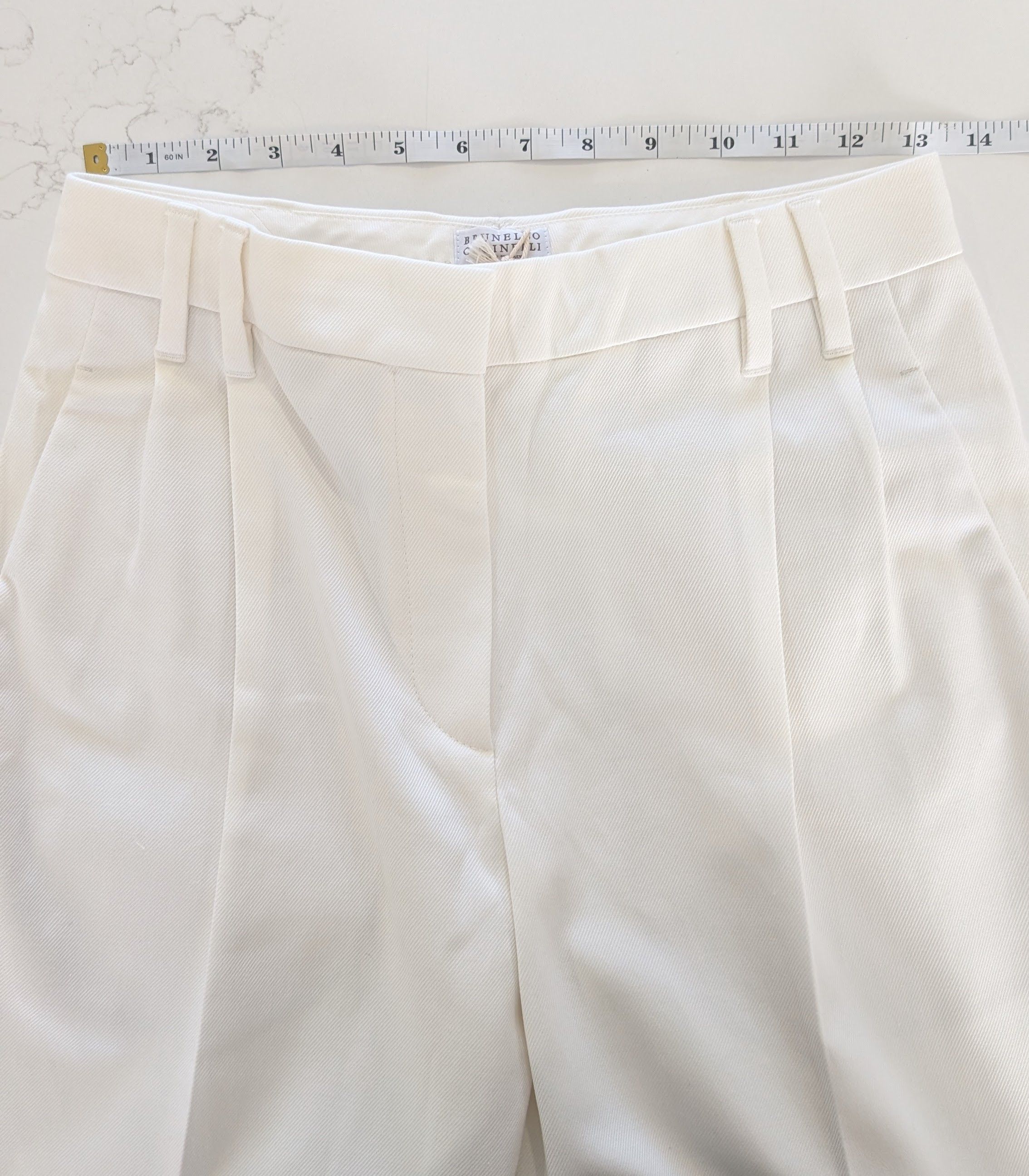 Brunello Cucinelli Brunello Cucinelli Monili Soft Canvas Pleated Tailored Pants Size 26" / US 2 / IT 38 - 9 Thumbnail