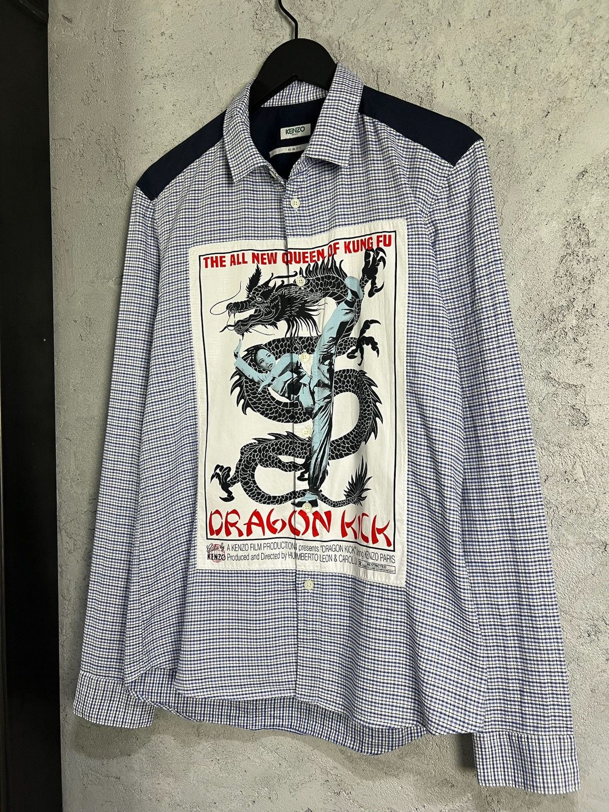 Kenzo AW18 KENZO DRAGON KICK QUEEN OF KUNGFU DRESS SHIRT 41/16 Size US M / EU 48-50 / 2 - 4 Thumbnail