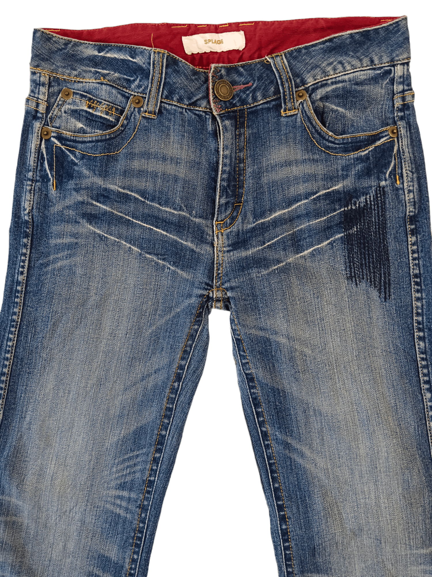 Le Grande Bleu (L.G.B.) FYE🔥SPLAGE Seditionaries Super Flare Punk Jeans Size US 30 / EU 46 - 4 Thumbnail