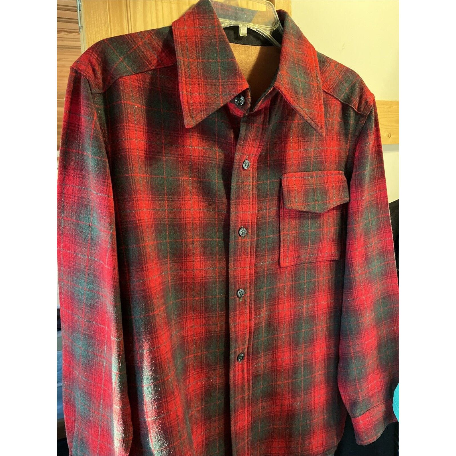 The Unbranded Brand Unbranded Men’s Shirt M Red Plaid LS Button Up Wool Outdoor Size US M / EU 48-50 / 2 - 5 Thumbnail