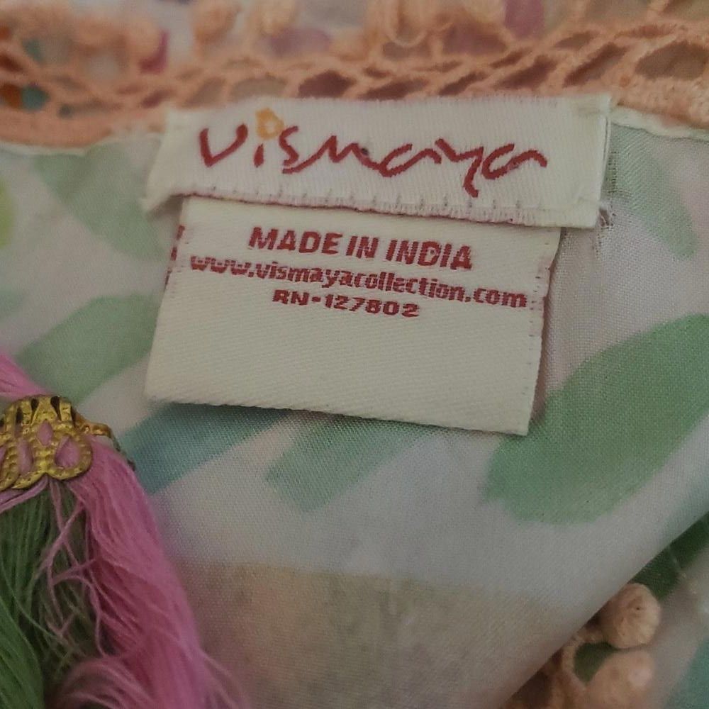Designer CT1585 Vismaya Floral Pastel 100% Silk Scarf/Wrap Size ONE SIZE - 5 Thumbnail