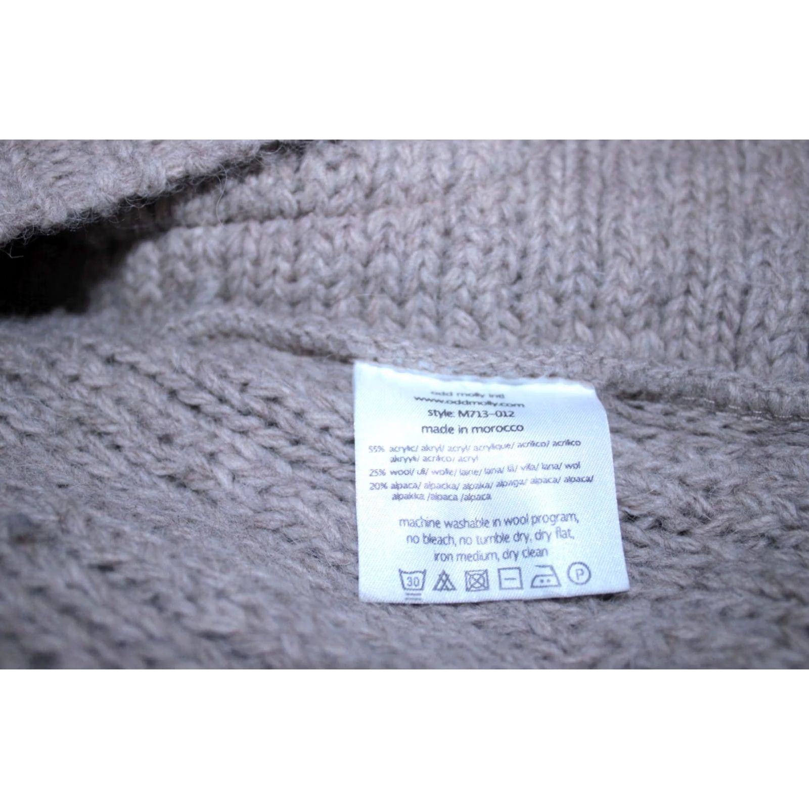 Vintage Odd Molly Cardigan Jumper Beige Wool Alpaca 12 womens Size 3 L Long Length Cardigan Womens Size XS / US 0-2 / IT 36-38 - 7 Thumbnail