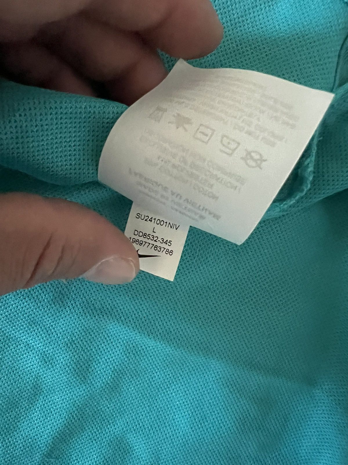 Nike Nike Polo Rafa Nadal Slim Fit Tennis Polo Bull Teal Size US L / EU 52-54 / 3 - 13 Thumbnail