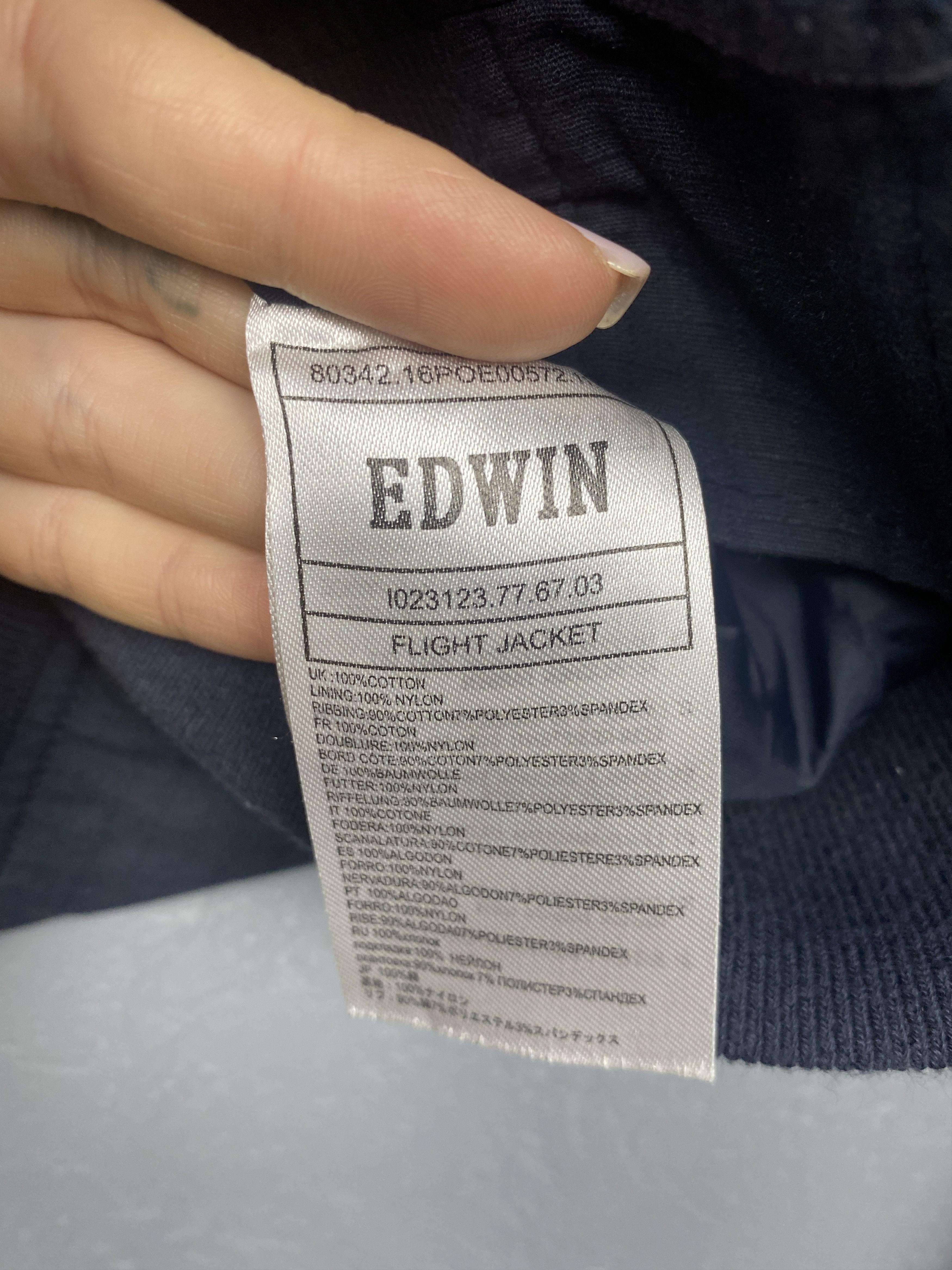 Edwin Edwin Vintage Mens Flight Bomber Jacket Y2K Size US L / EU 52-54 / 3 - 6 Thumbnail
