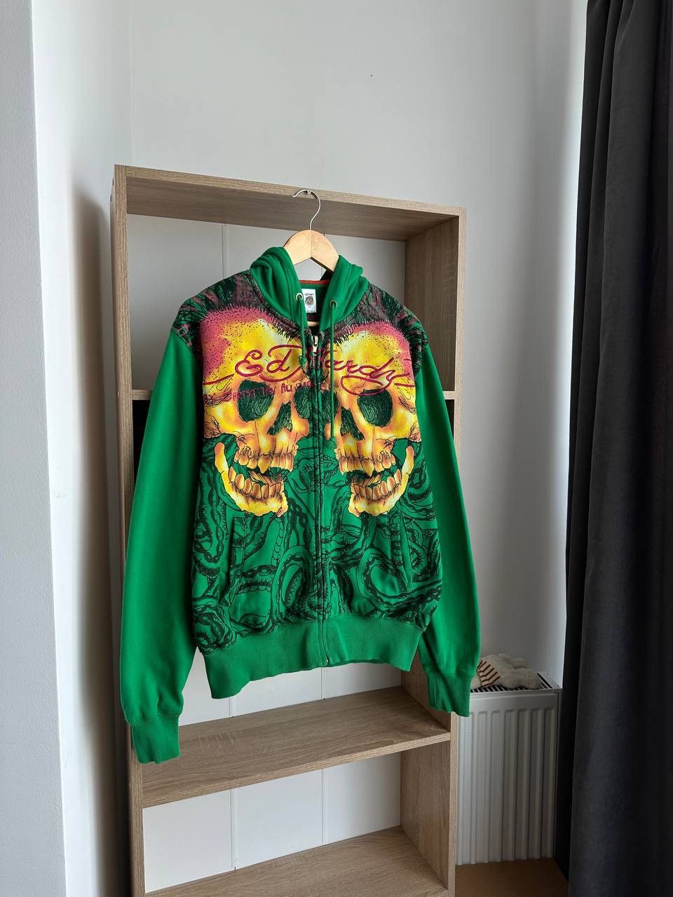 Christian Audigier × Ed Hardy × Vintage Vintage Ed Hardy Christian Audigier Green Hoodie Size US S / EU 44-46 / 1 - 1 Thumbnail