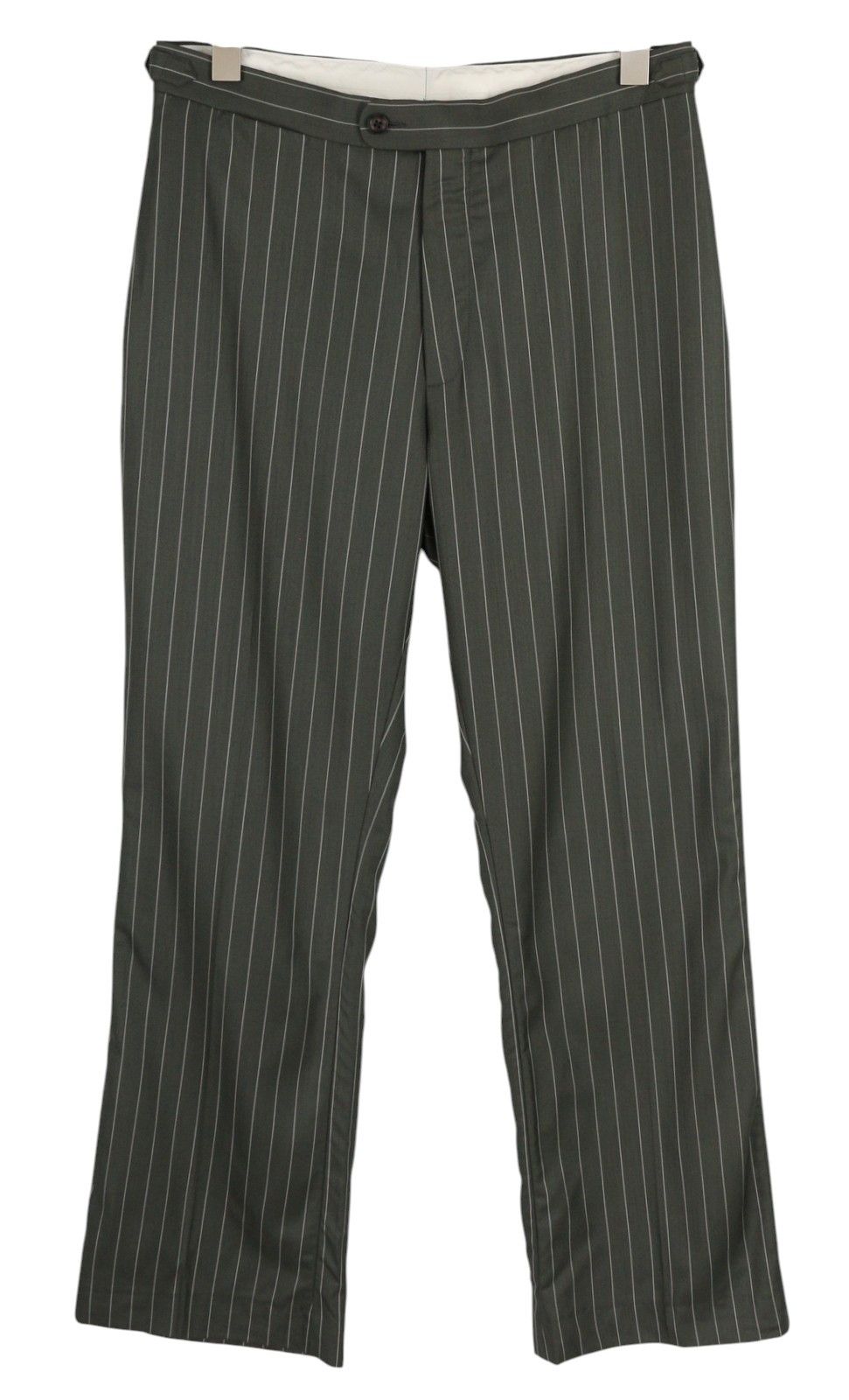 Suitsupply BRESCIA UK42L Grey Wool Silk Pinstripe Trousers 84339 Size 42L - 1 Thumbnail