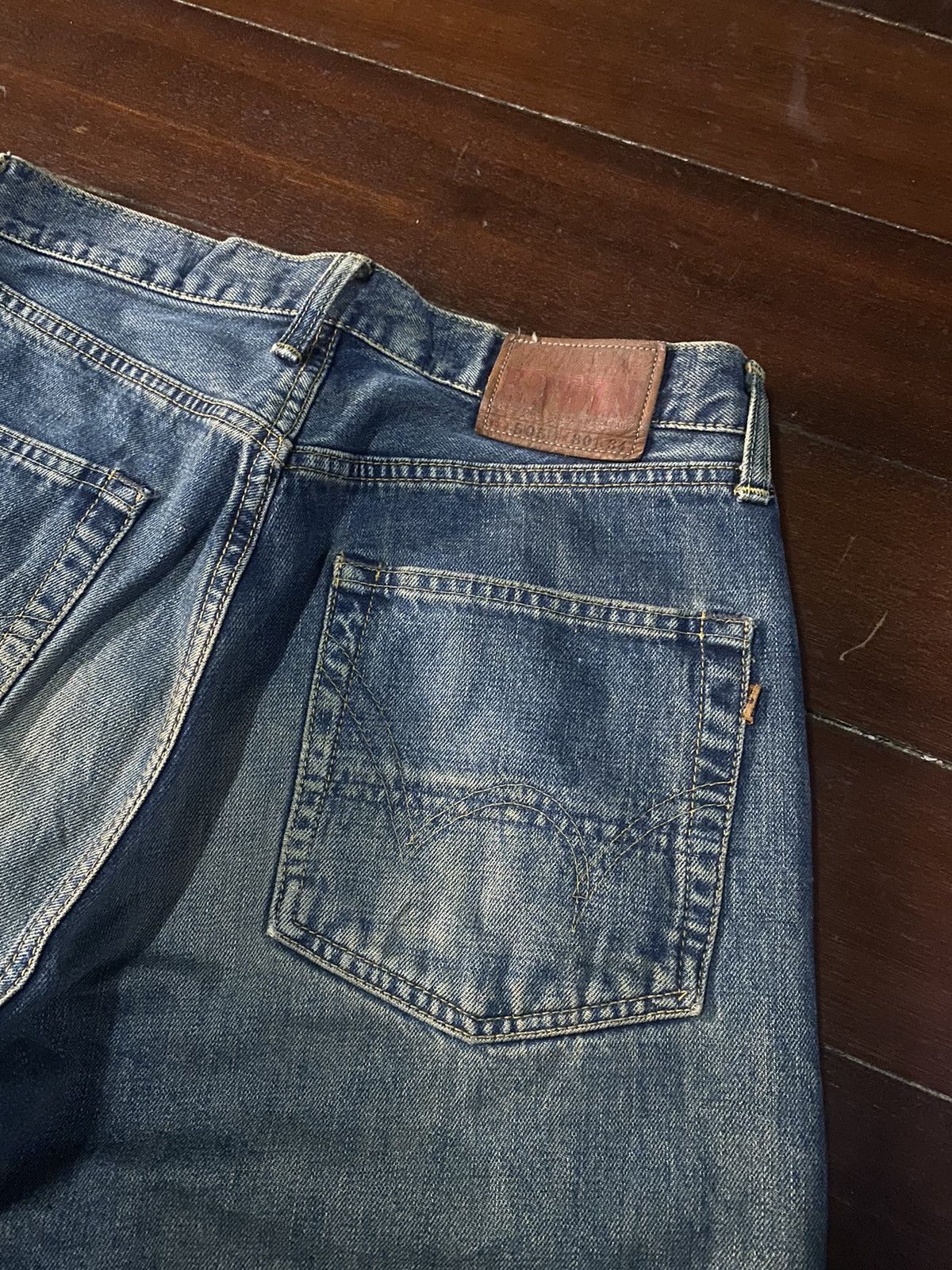 Edwin Fire vtg EDWIN 505 type wide leg selvedge great faded Size US 32 / EU 48 - 15 Thumbnail