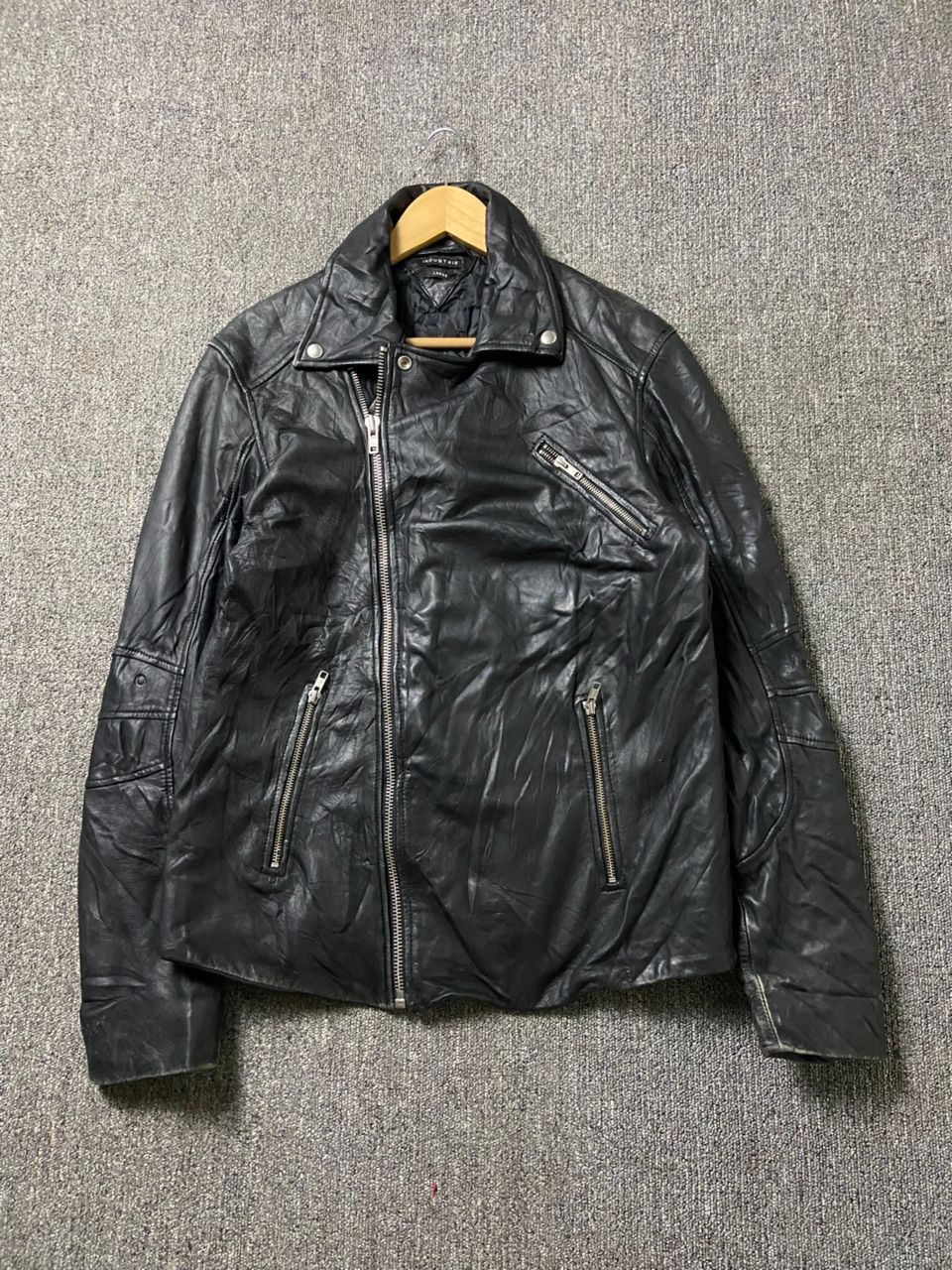 Japanese Brand Industries Brand Leather Biker Jacket (190) Size US L / EU 52-54 / 3 - 1 Thumbnail