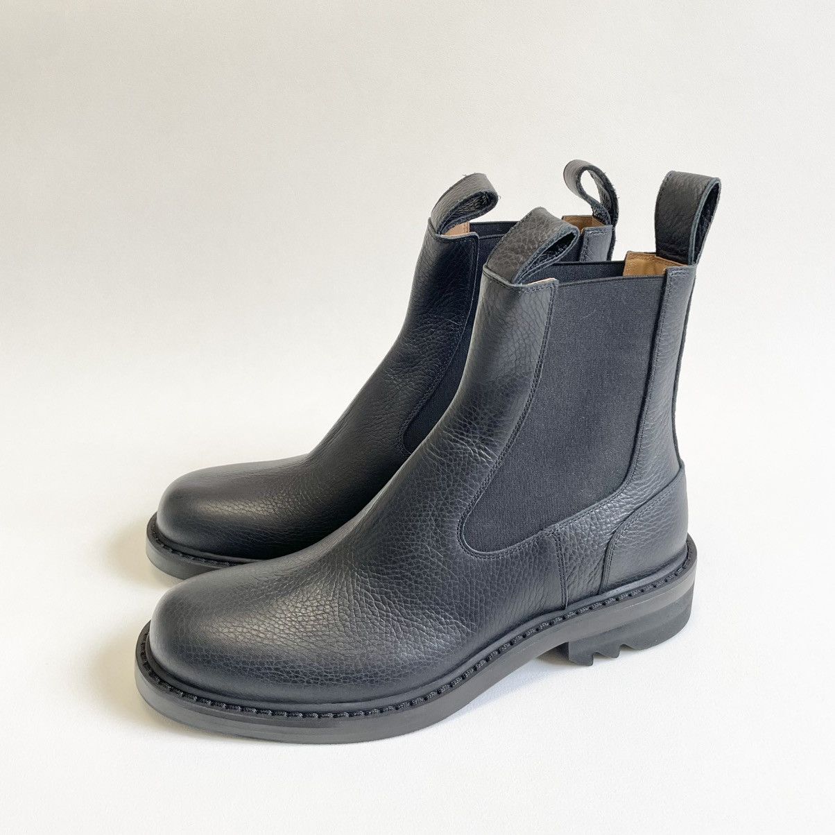Dries Van Noten Black Tumbled Leather Boots Size US 9 / EU 42 - 1 Thumbnail
