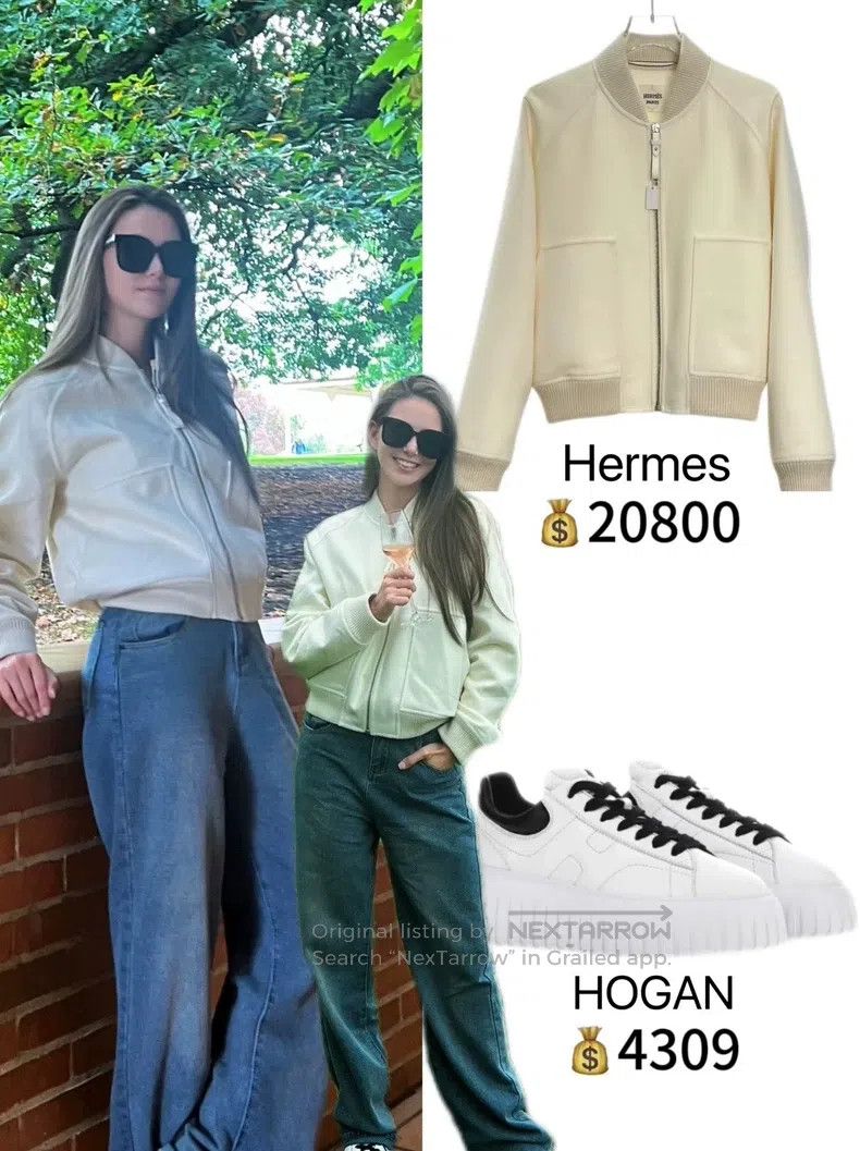 Hermes Hermes White cashmere women's jacket Size XXS / US 00 / IT 34 - 2 Thumbnail