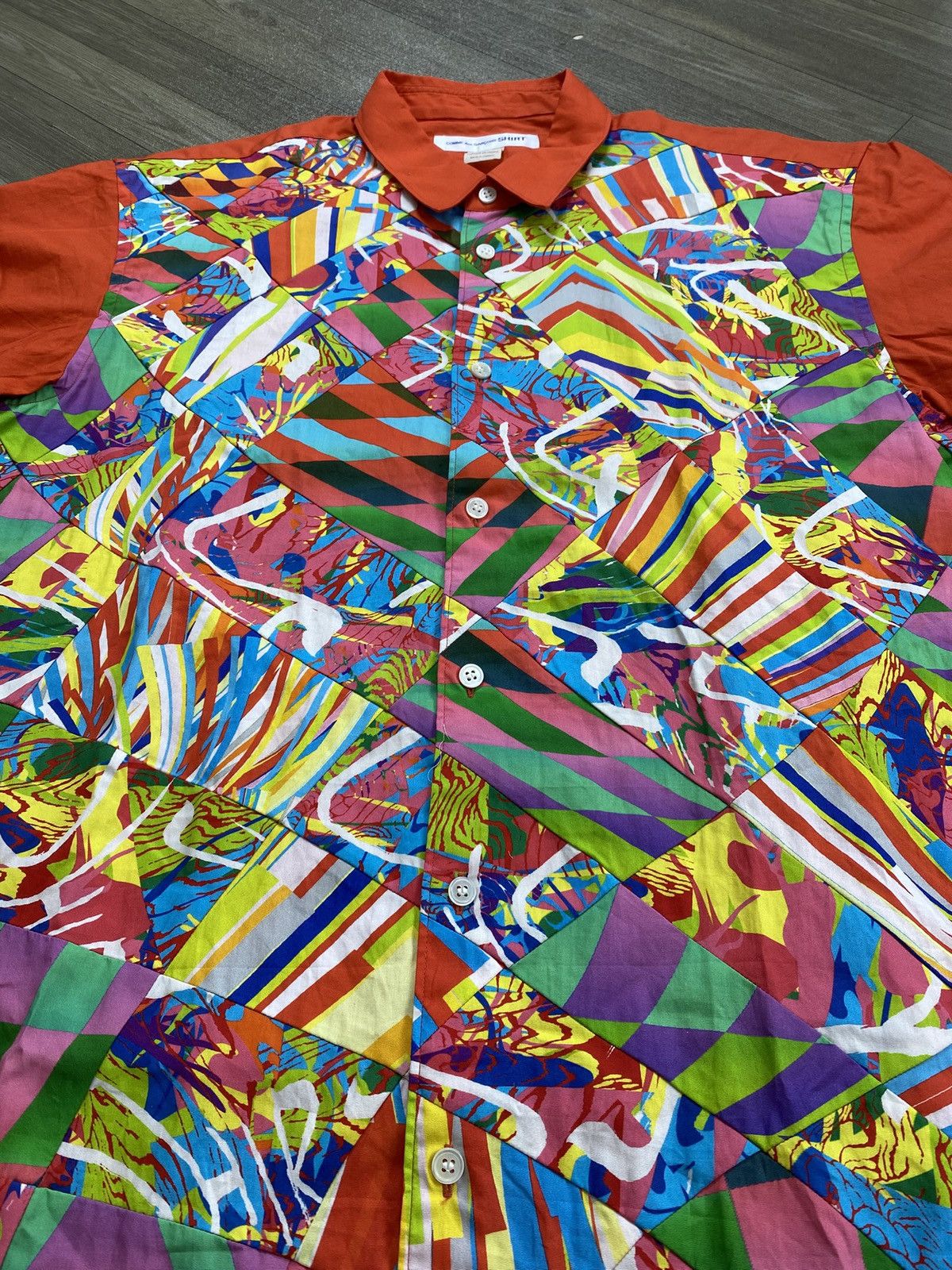 Comme des Garcons SHIRT Comme des Garçons SHIRT Psychedelic Pattern Patchwork Shirt Size US L / EU 52-54 / 3 - 4 Thumbnail