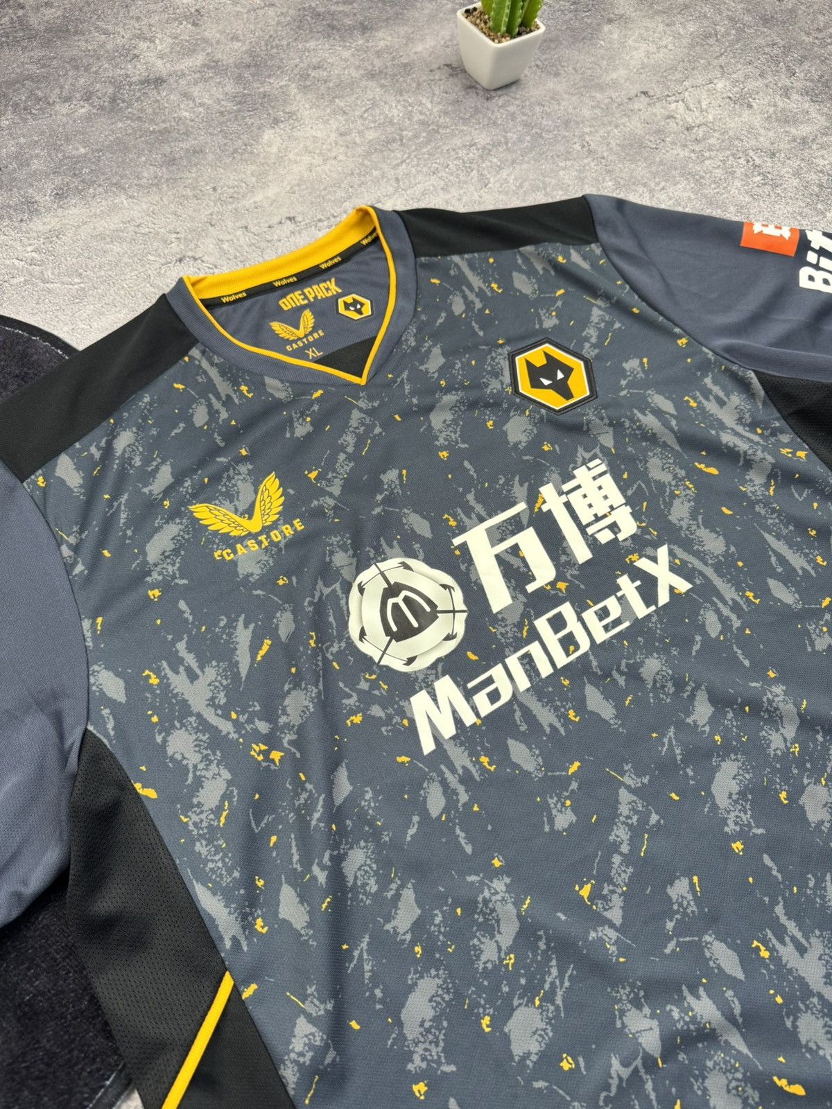 Castore Wolverhampton Wolves 2021/22 Away Football Shirt Castore Size US XL / EU 56 / 4 - 7 Thumbnail