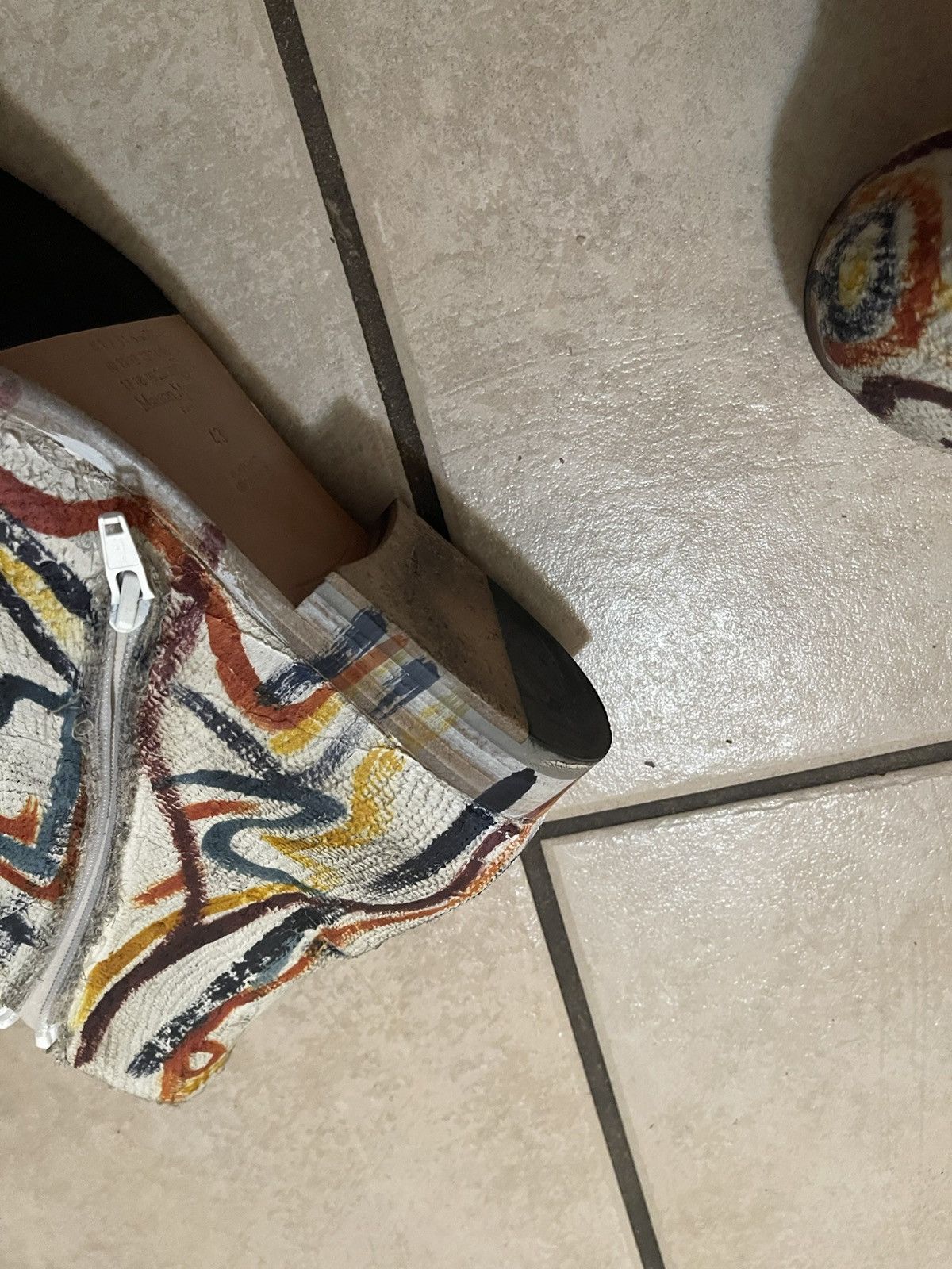 Maison Margiela Maison Margiela A/W 2015 Painted Artisanal Zip Boots Size 43 Size US 10.5 / EU 43-44 - 8 Thumbnail