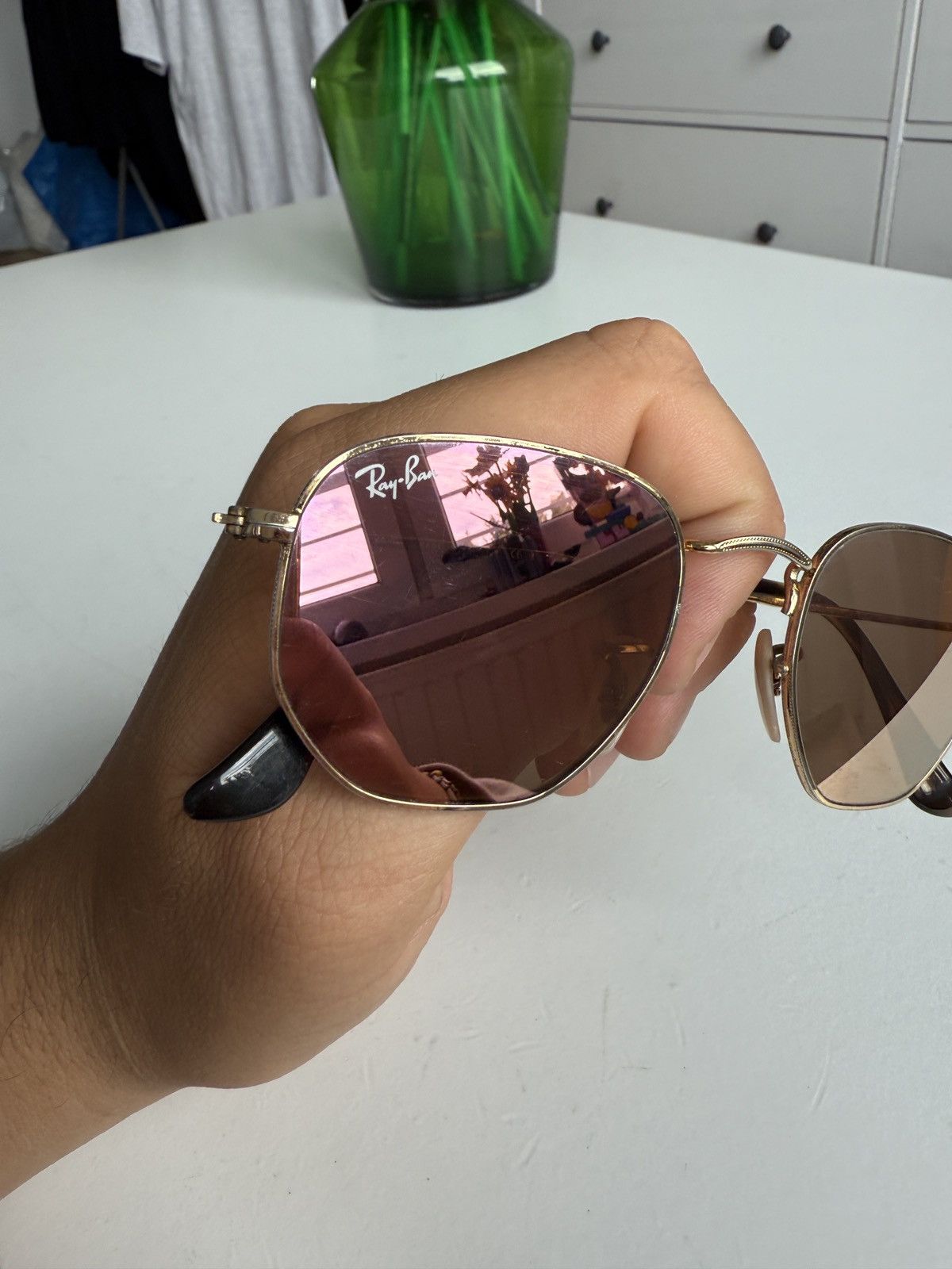 RayBan Ray Ban polarised oval sunglasses designer festival rave y2k Size ONE SIZE - 10 Thumbnail