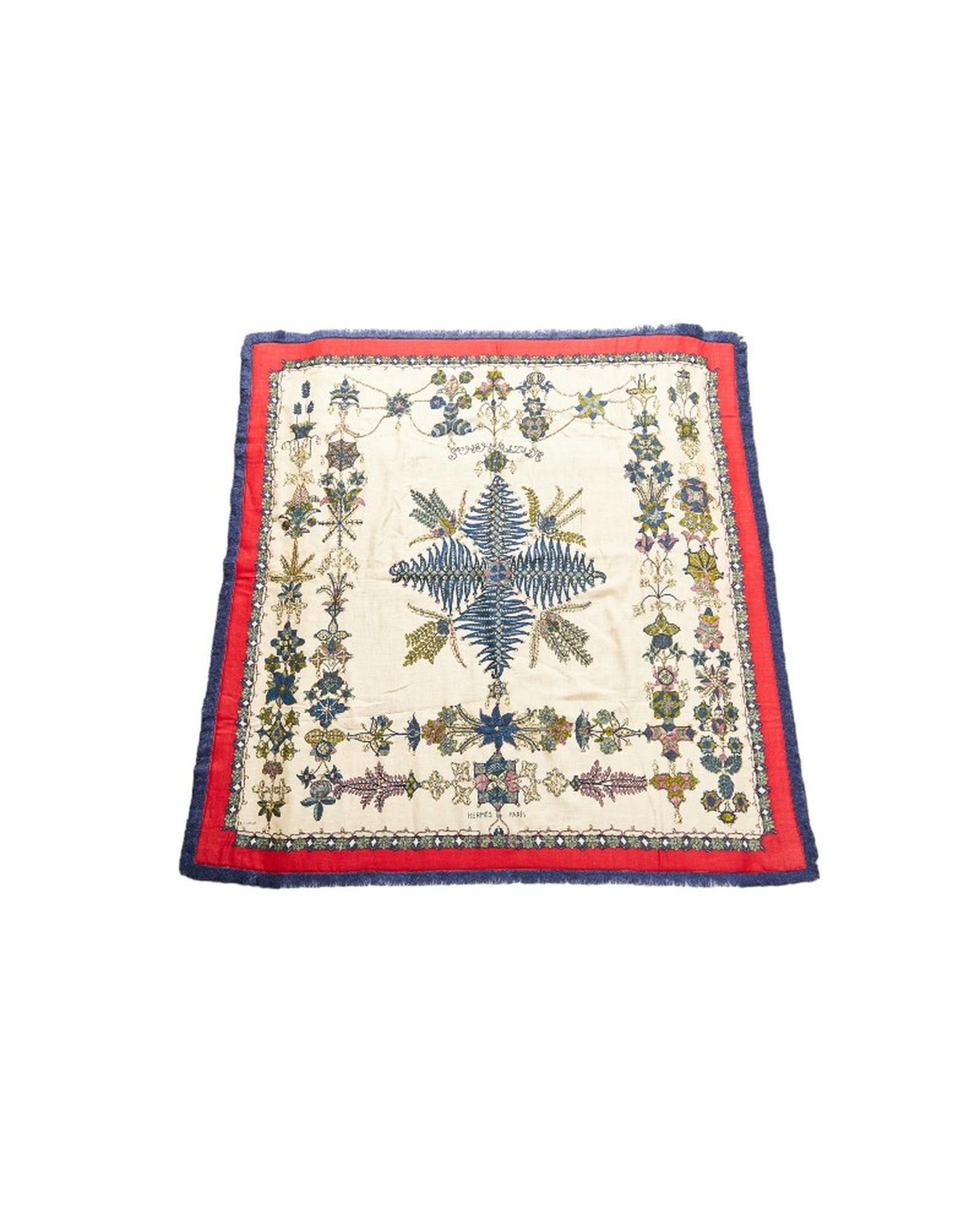 image of Silk Scheherazade Scarf In Brown By Hermes, Women's