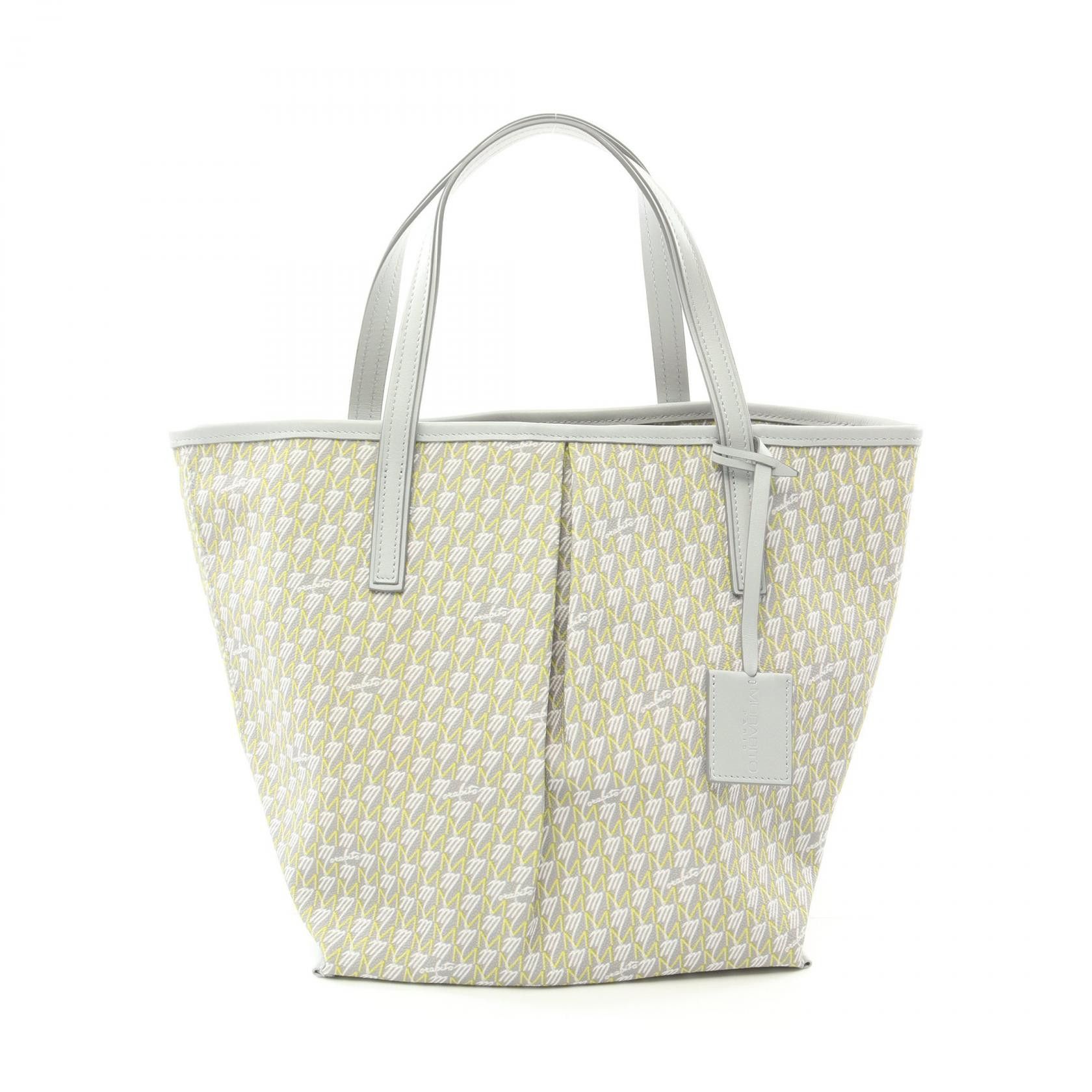 Other Morabito Autographe Pm Pvc Coated Canvas Leather Tote Bag Canvas Tote Bag in Grey, Women's