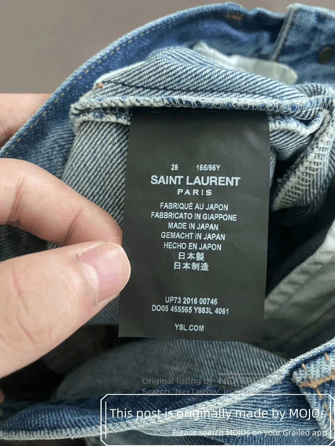 Saint Laurent Paris Sz 28 Saint Laurent Paris 16AW Washed Bell Bottom Denim moj Size US 28 / EU 44 - 3 Thumbnail