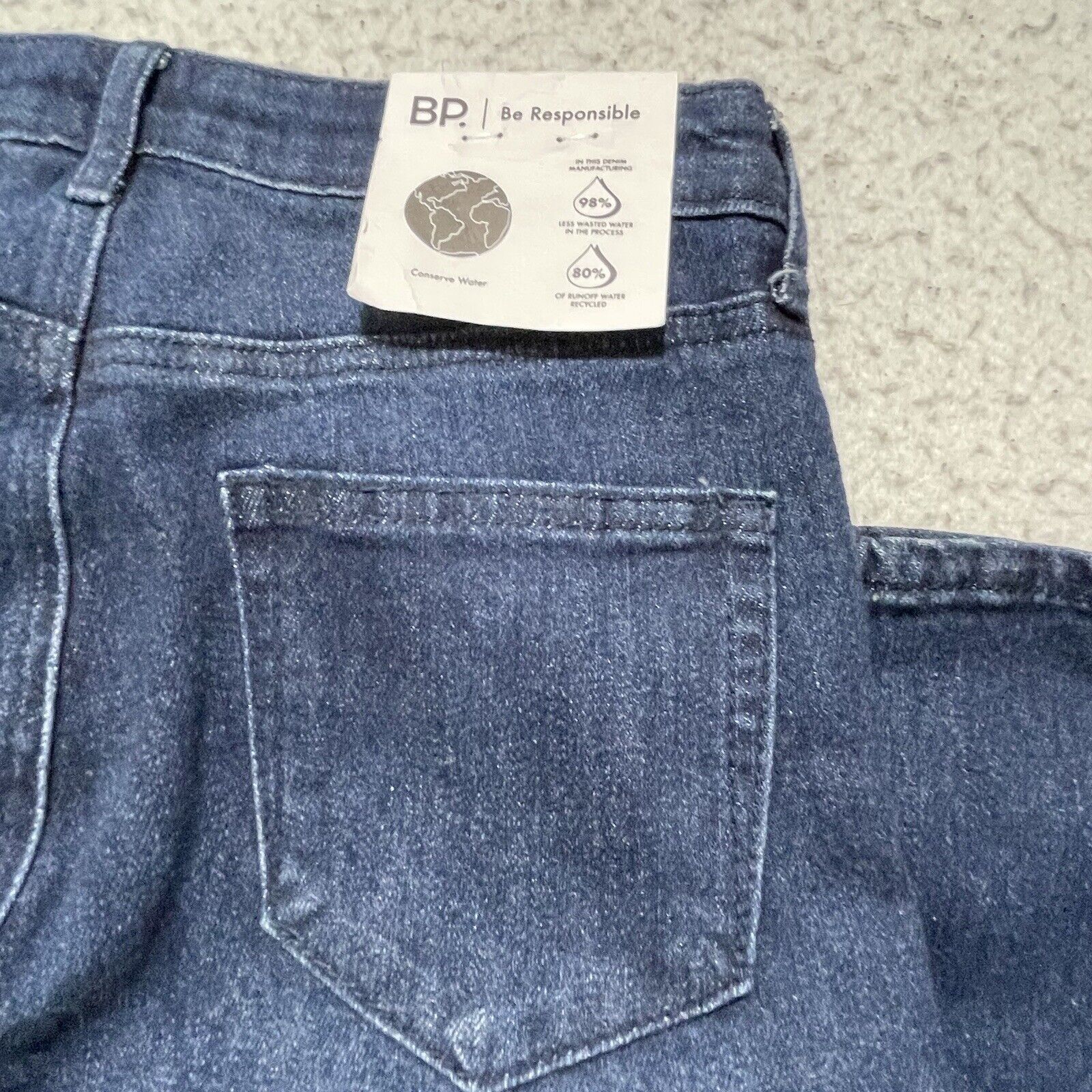 Nordstrom BP High-Rise Skinny Dark Wash Ankle Jeans Exposed Button Size 26" / US 2 / IT 38 - 10 Thumbnail