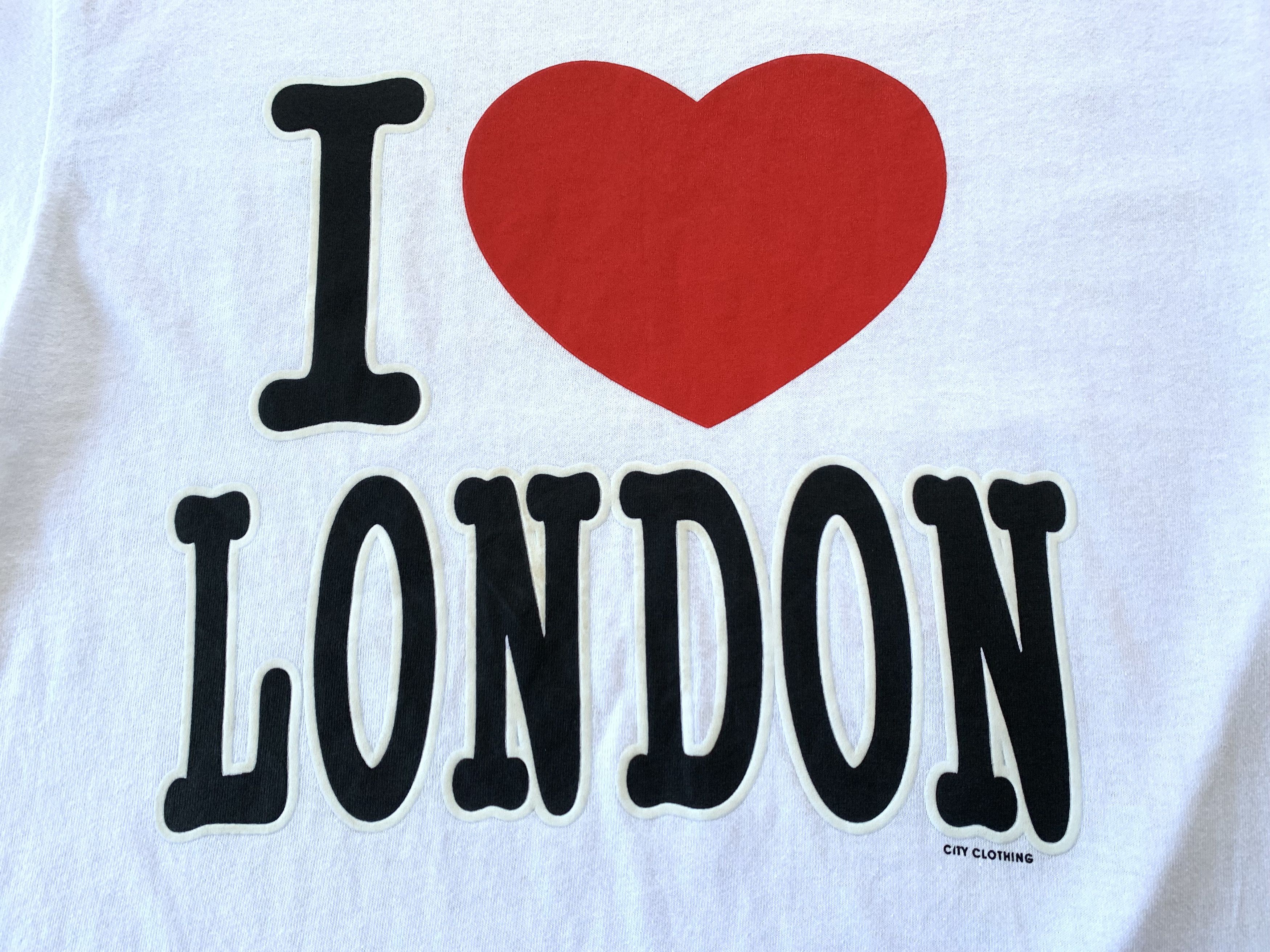 Gildan × Vintage Vintage I love London White Printed T Shirt Size US M / EU 48-50 / 2 - 5 Thumbnail