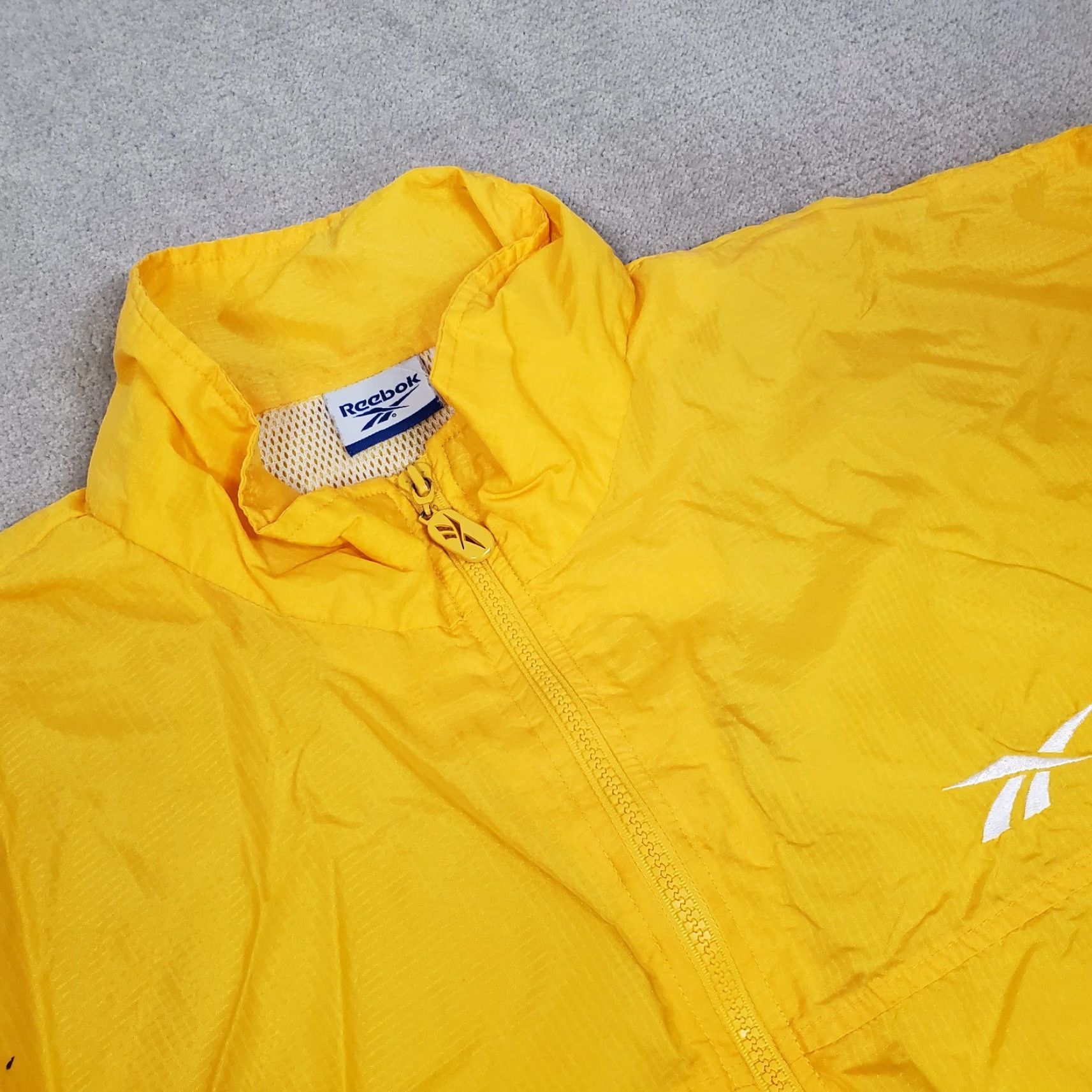 Reebok VINTAGE Reebok Jacket Mens XL Yellow Windbreaker Pullover Anorak Logo 80s 90s Spring Fall Winter Golf Size US XL / EU 56 / 4 - 2 Thumbnail