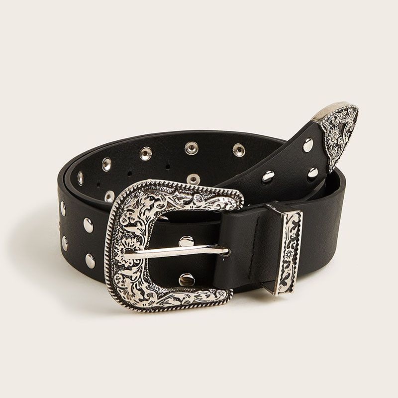 Japanese Brand × Vintage Double row rivet belt Size ONE SIZE - 1 Thumbnail