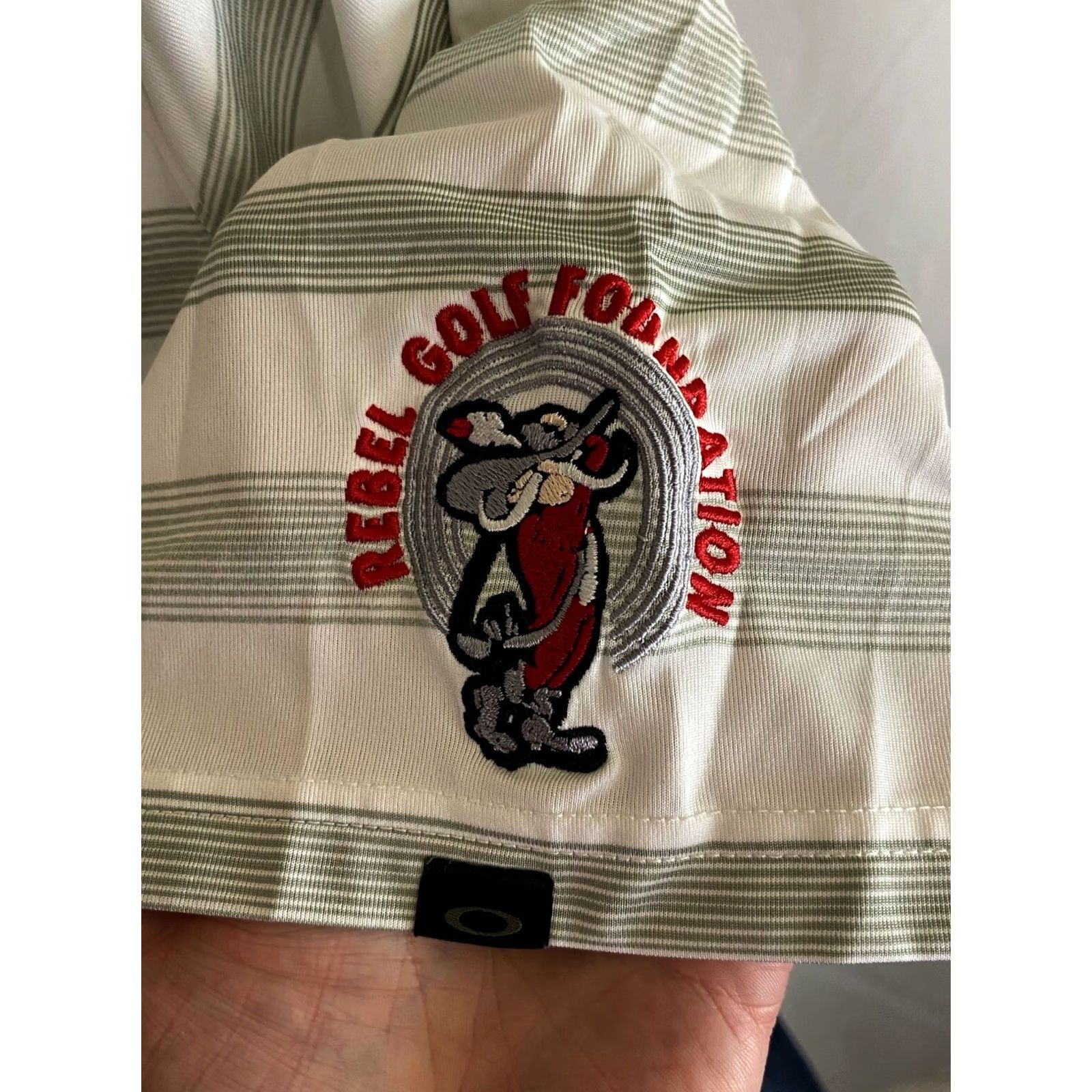 Oakley Oakley UNLV Rebel Golf Foundation Stripe Poly POLO SHIRT Large L Mens Polo Sharp Color XS? Size US XL / EU 56 / 4 - 6 Thumbnail