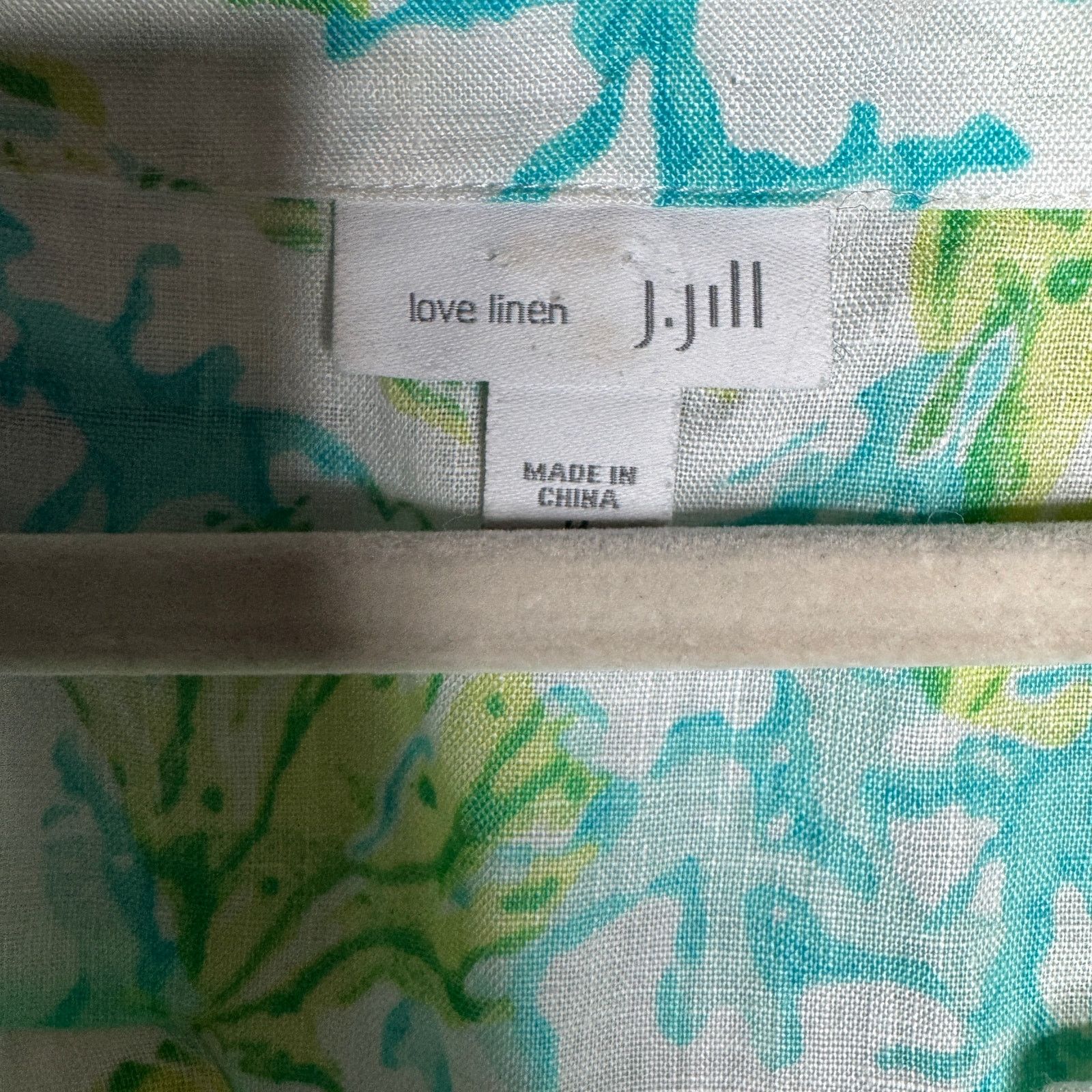 J. Jill J. Jill Love Linen 100% Linen Tunic Top Coral Turtle Print M Size M / US 6-8 / IT 42-44 - 3 Thumbnail