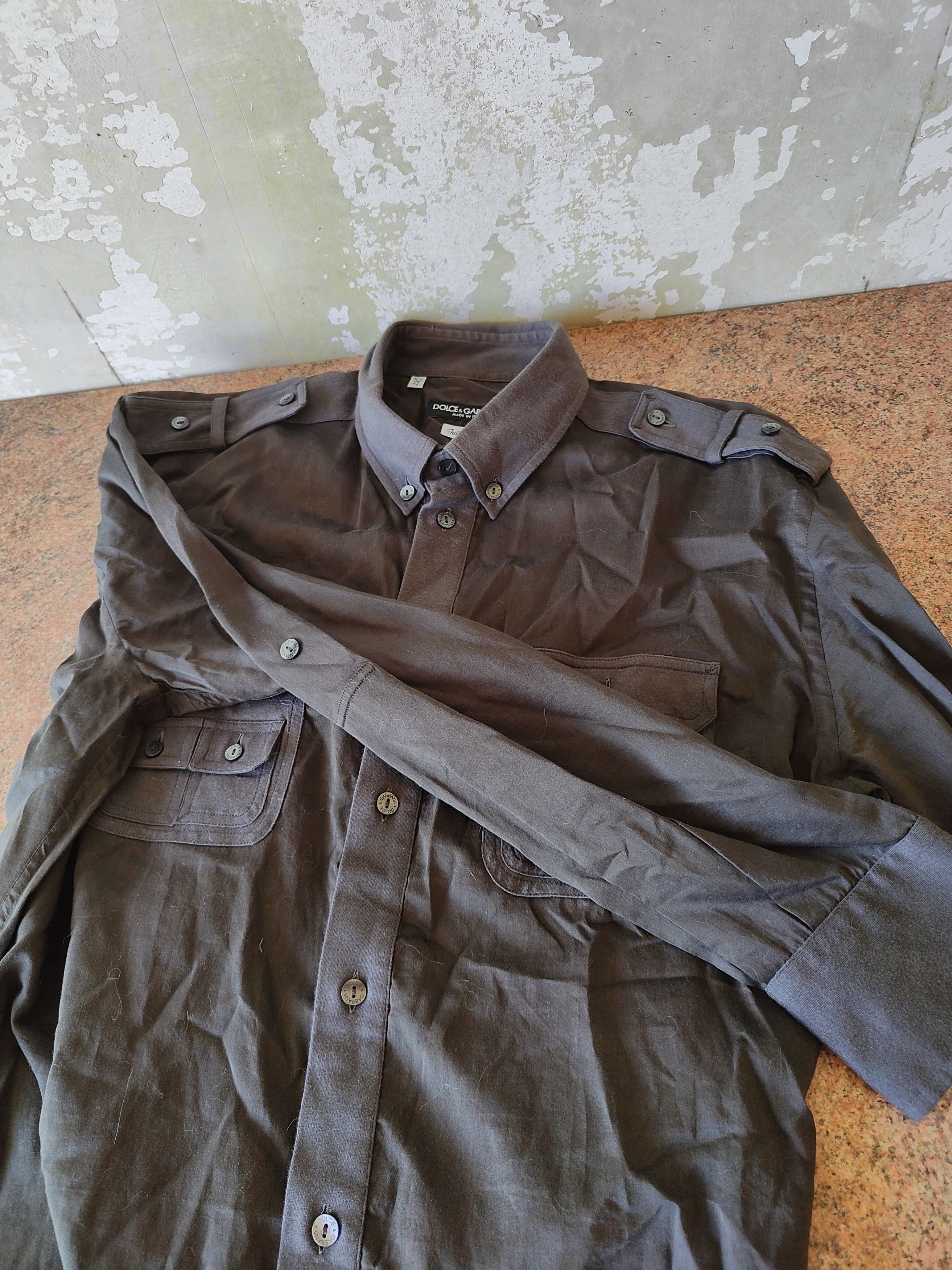 Dolce & Gabbana Vintage dolce & Gabbana military army shirt khaki Size US L / EU 52-54 / 3 - 5 Thumbnail