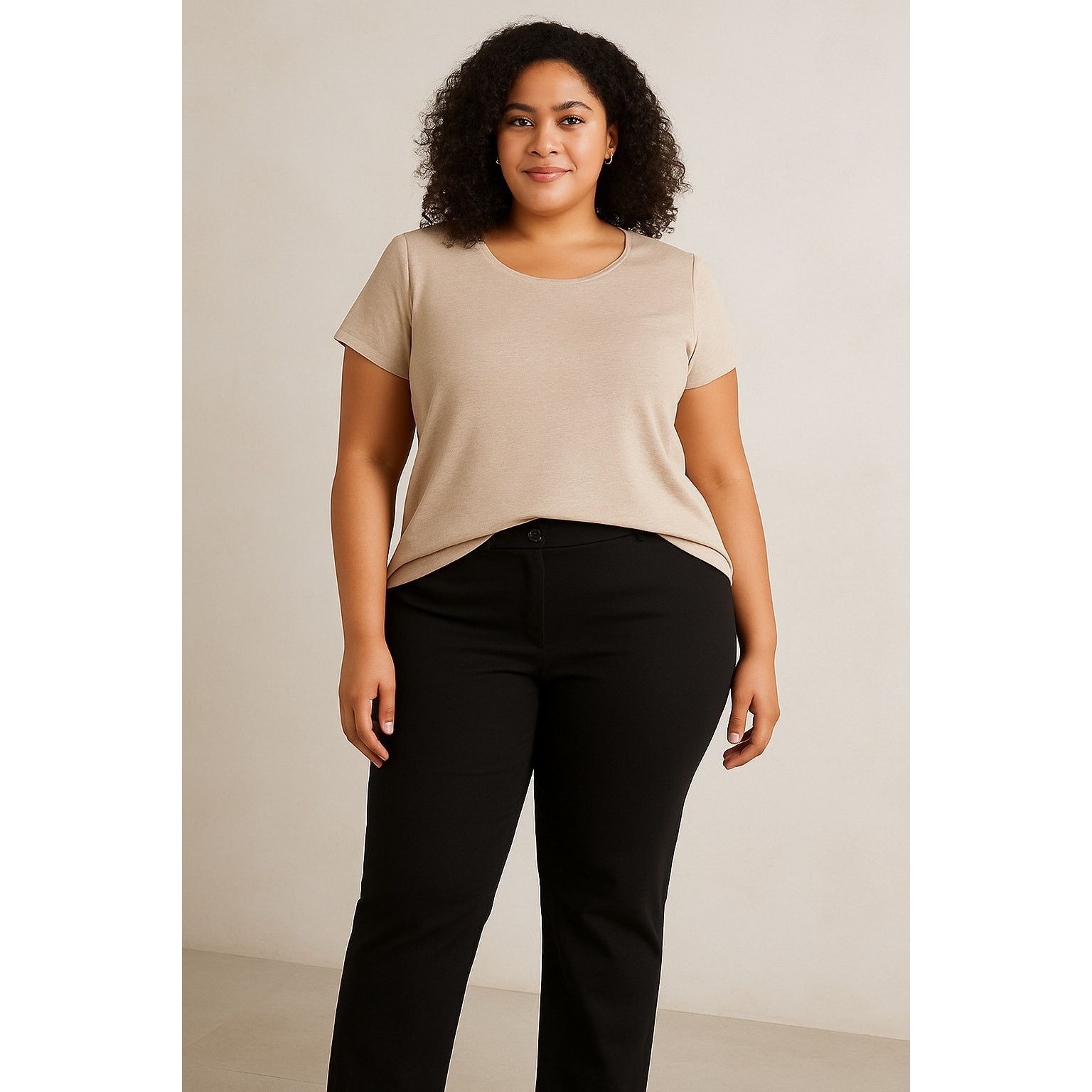 Worthington Classic Slim Fit Black Stretch Dress Pants Worthington 18W Size 42" / US 20 - 1 Thumbnail