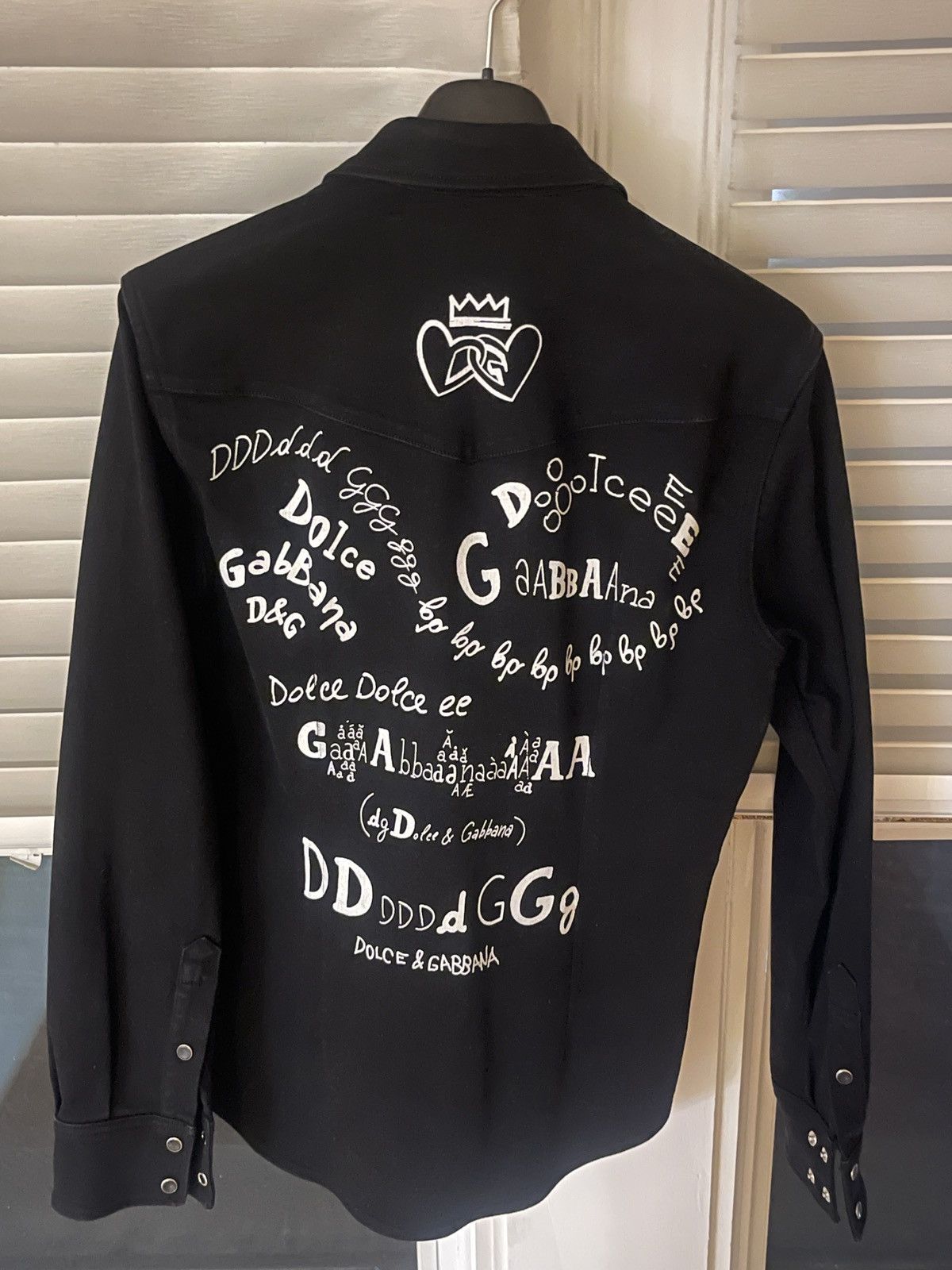 image of Dolce Gabbana Mens Dolce & Gabbana Calfskin Jacket in Black (Size Small)