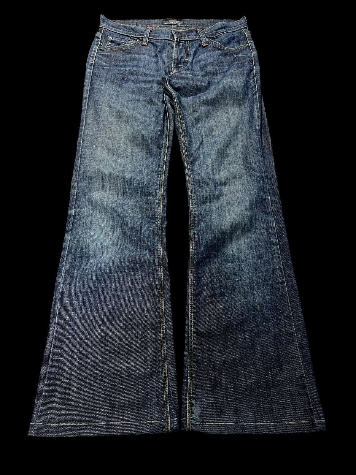 Japanese Brand × Vintage 💥Flare💥Vintage 90’s Style Dry Age Washed Jeans Size US 29 - 1 Thumbnail