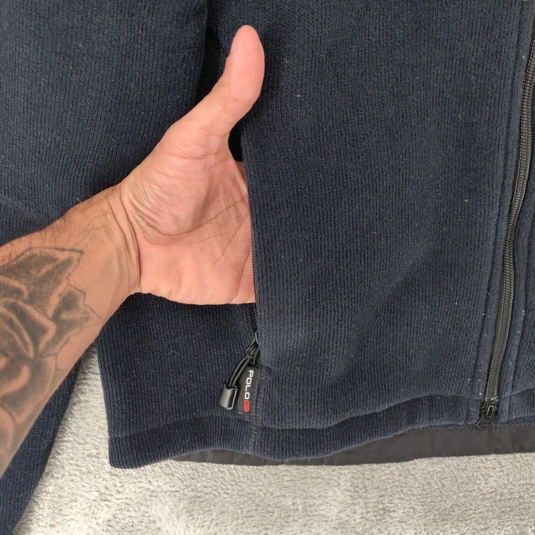 Polo Ralph Lauren VINTAGE Polo Ralph Lauren Jacket Mens L Blue Full Zip Fleece Bomber Pony 90s Size US L / EU 52-54 / 3 - 5 Thumbnail